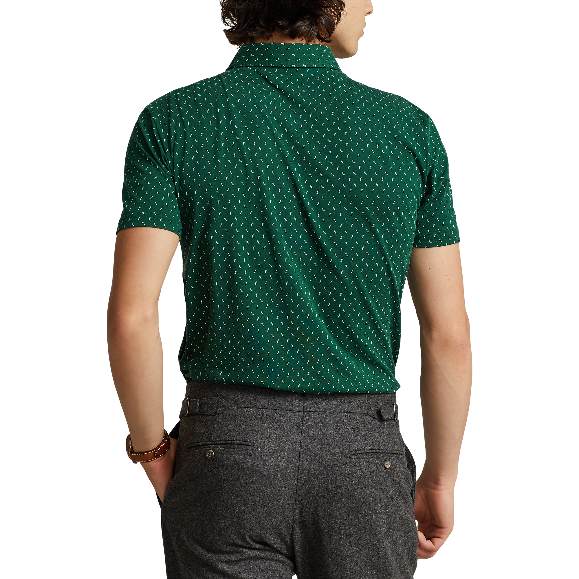 Classic Fit Printed Jersey Polo Shirt