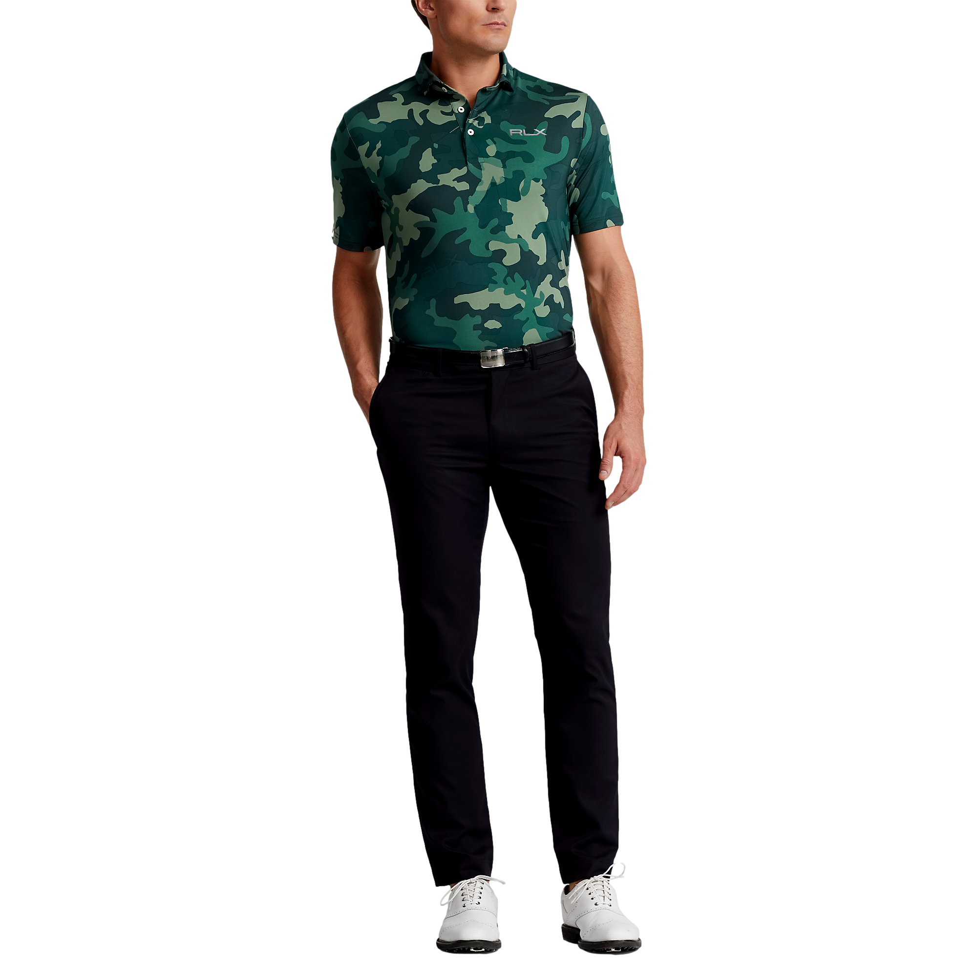 Classic Fit Performance Golf-Camo Polo