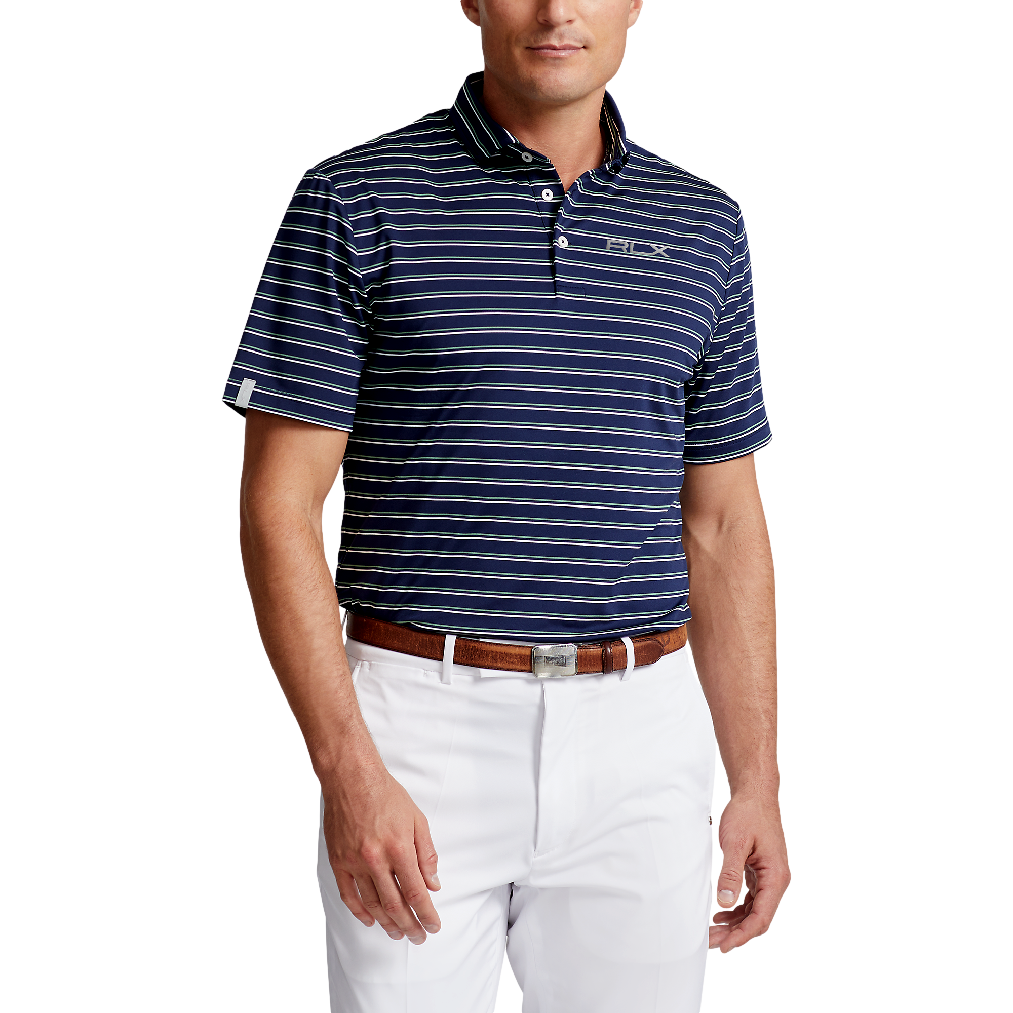 Classic Fit Striped Jersey Polo Shirt