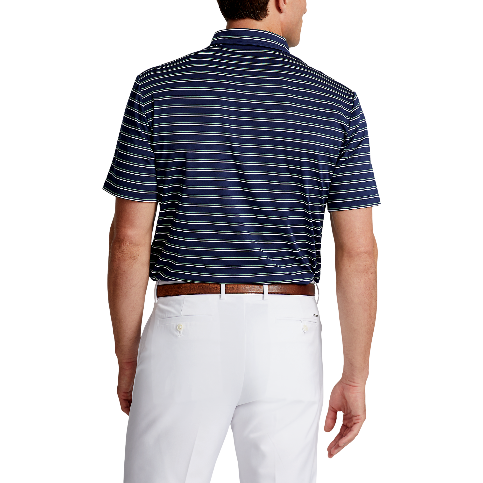 Classic Fit Striped Jersey Polo Shirt
