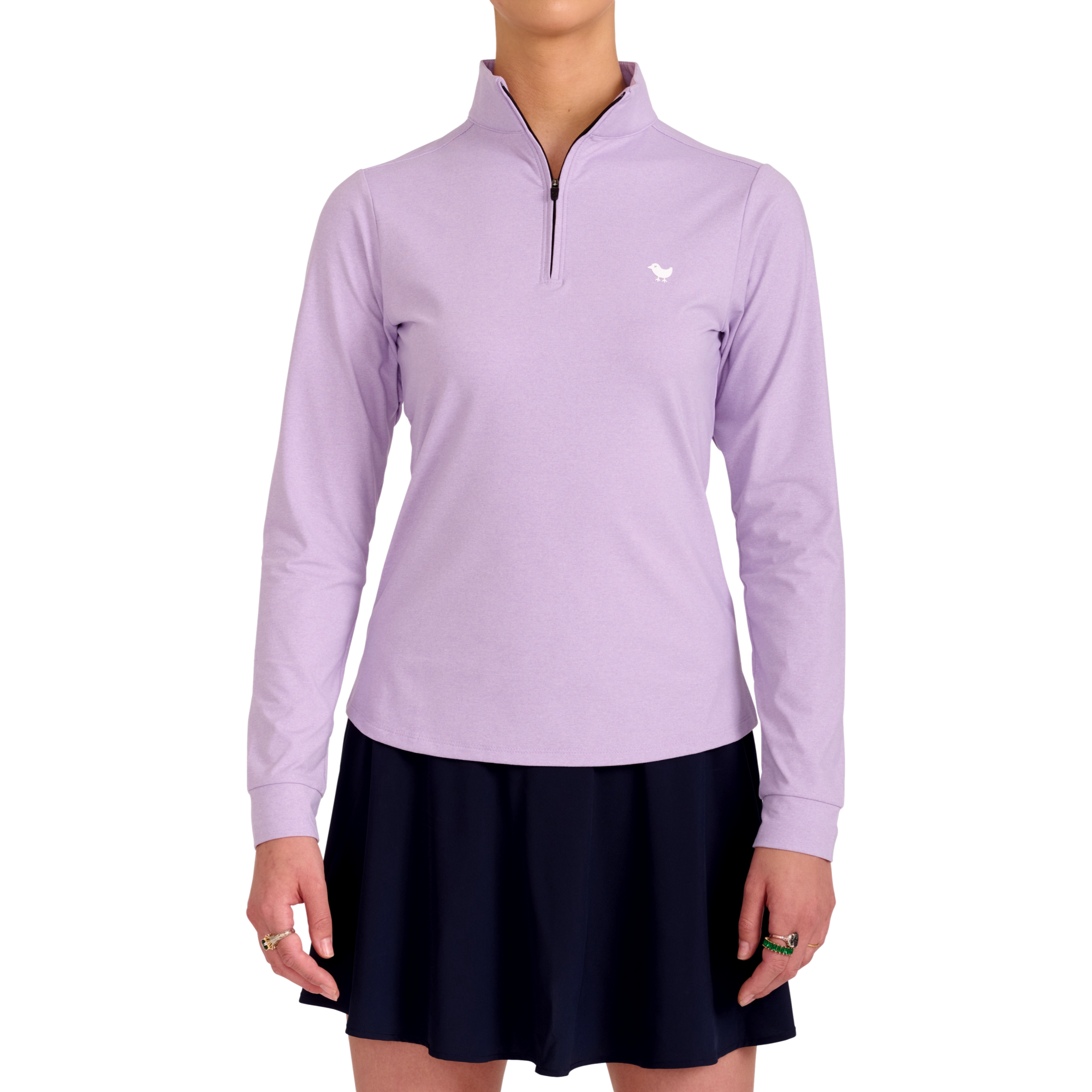 Purple Rose Heather Quarter Zip Pull Over