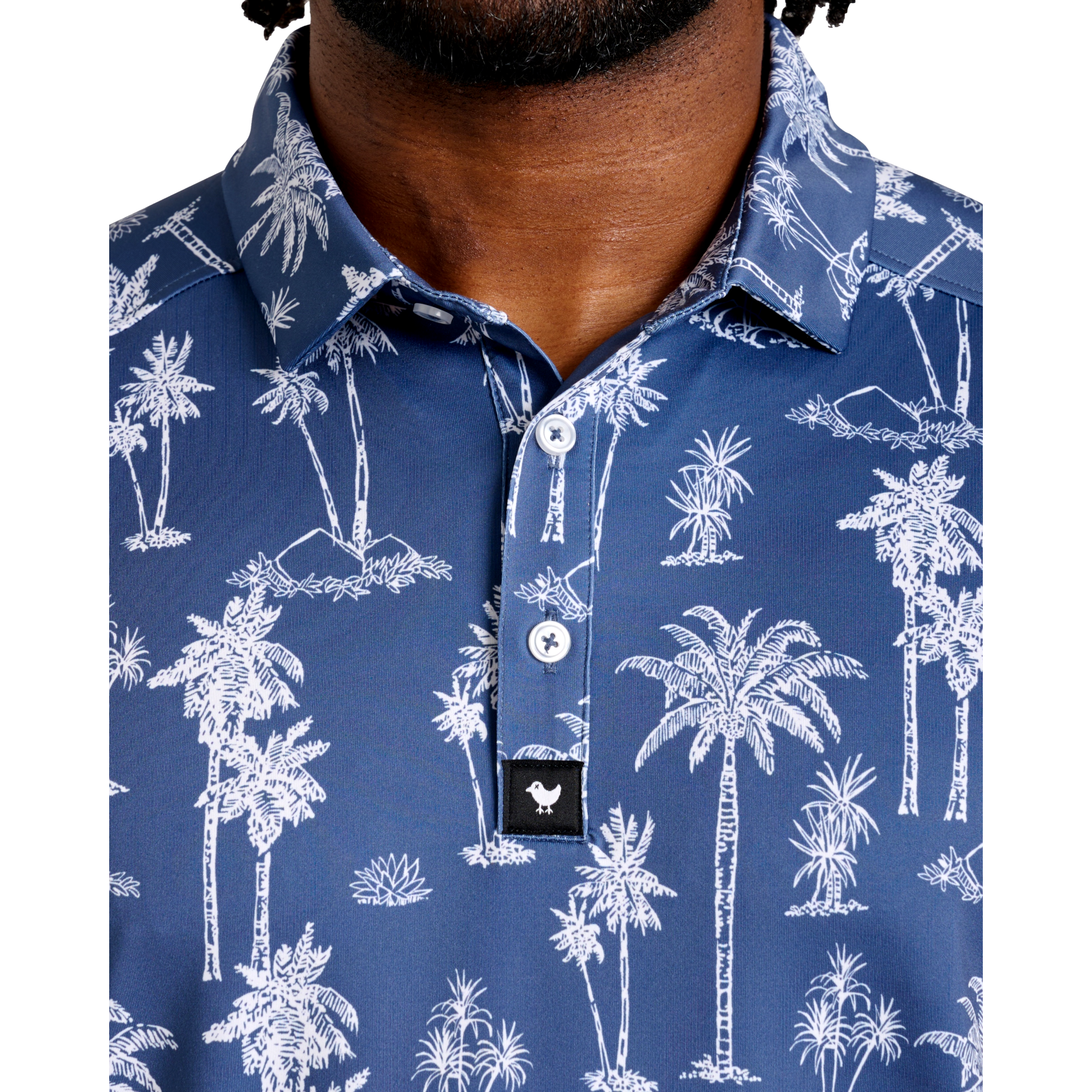 Thermal Print Men's Short Sleeve Golf Polo Shirt