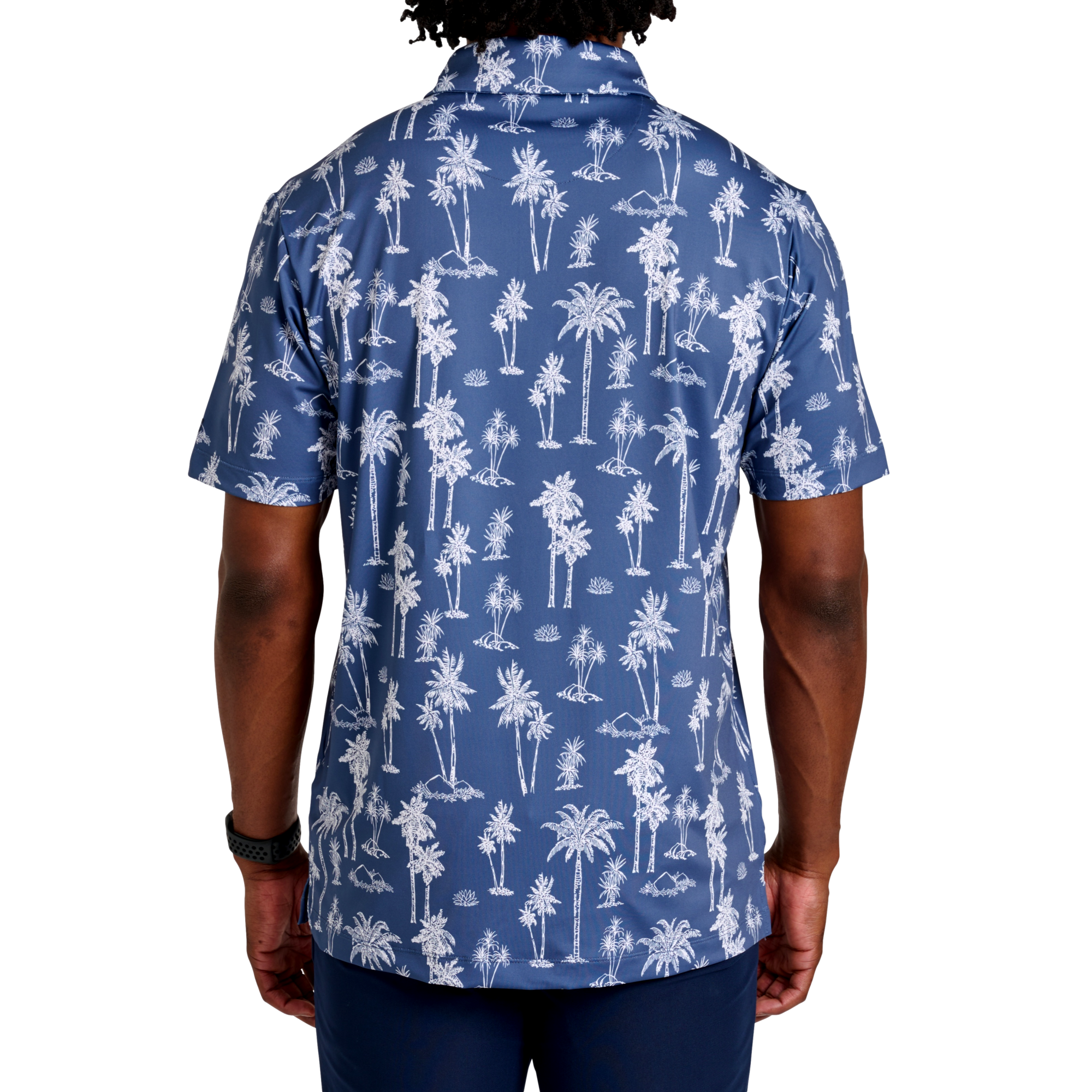 Thermal Print Men's Short Sleeve Golf Polo Shirt