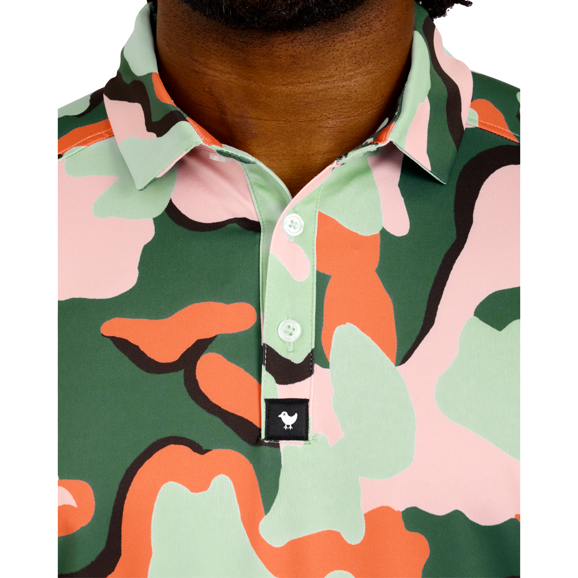 Powel Camo Men's Short Sleeve Golf Polo Shirt