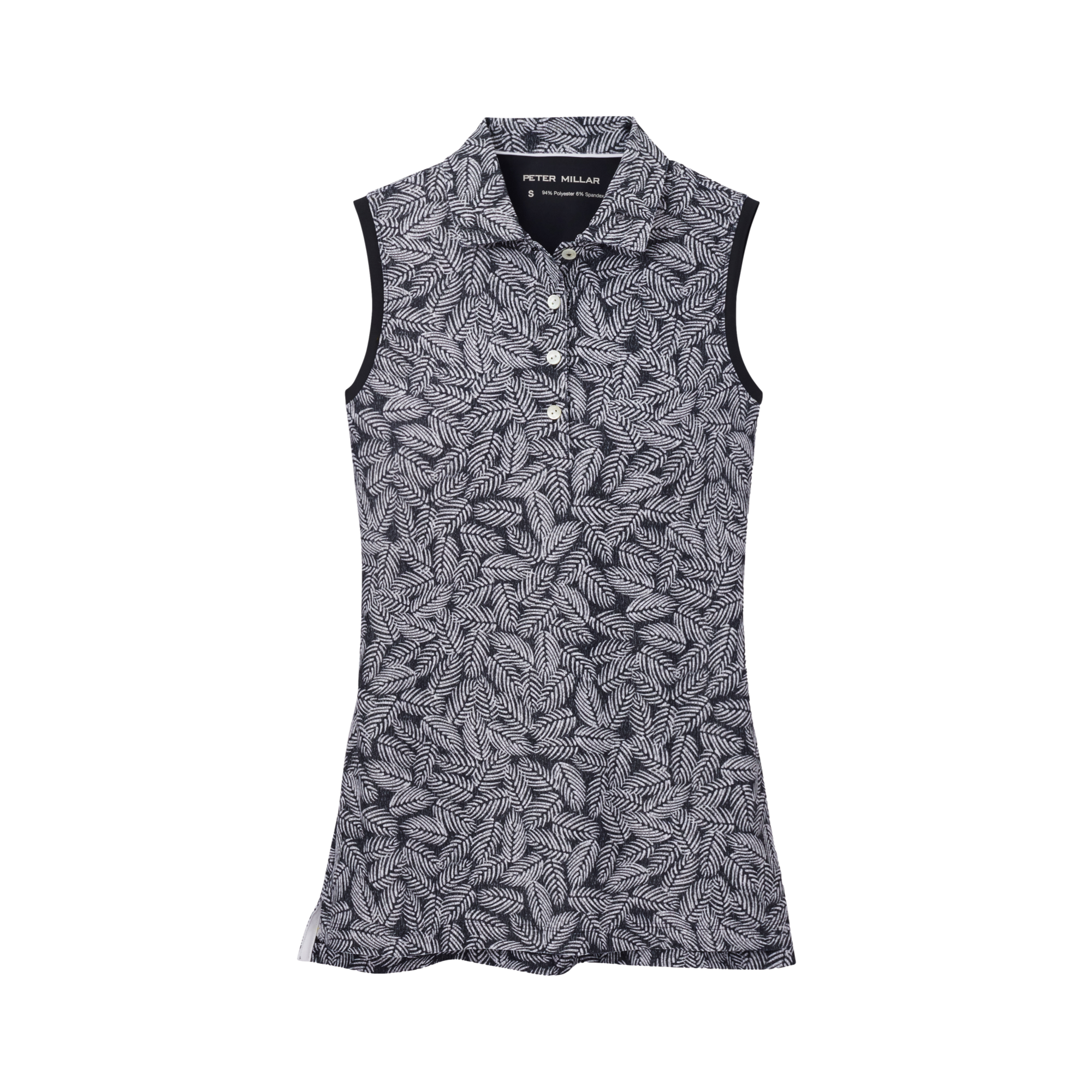 Banded Button Women's Sleeveless Golf Polo Shirt