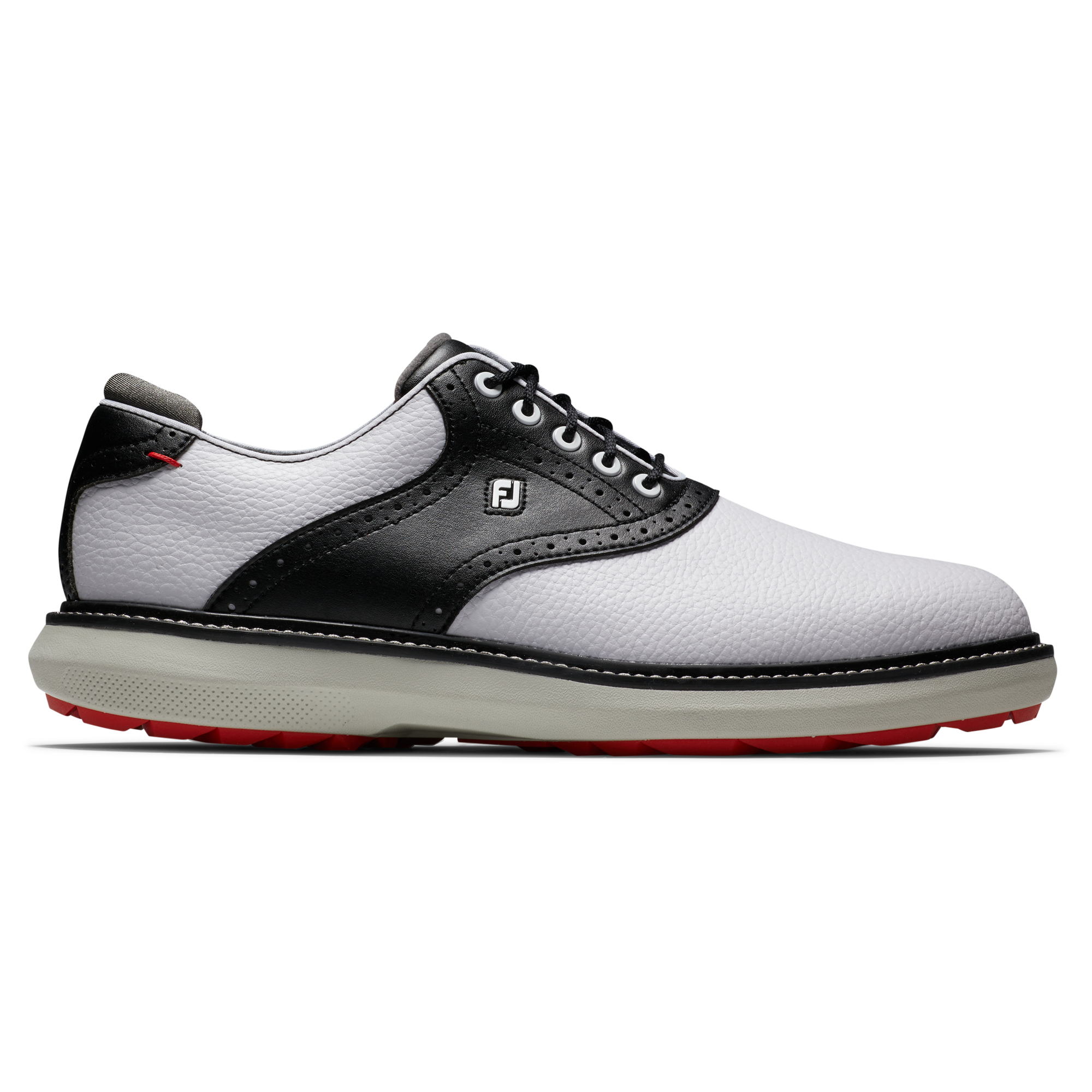 Traditions SL Men's Golf Shoe, White/Black, 14 M - FootJoy Spikeless