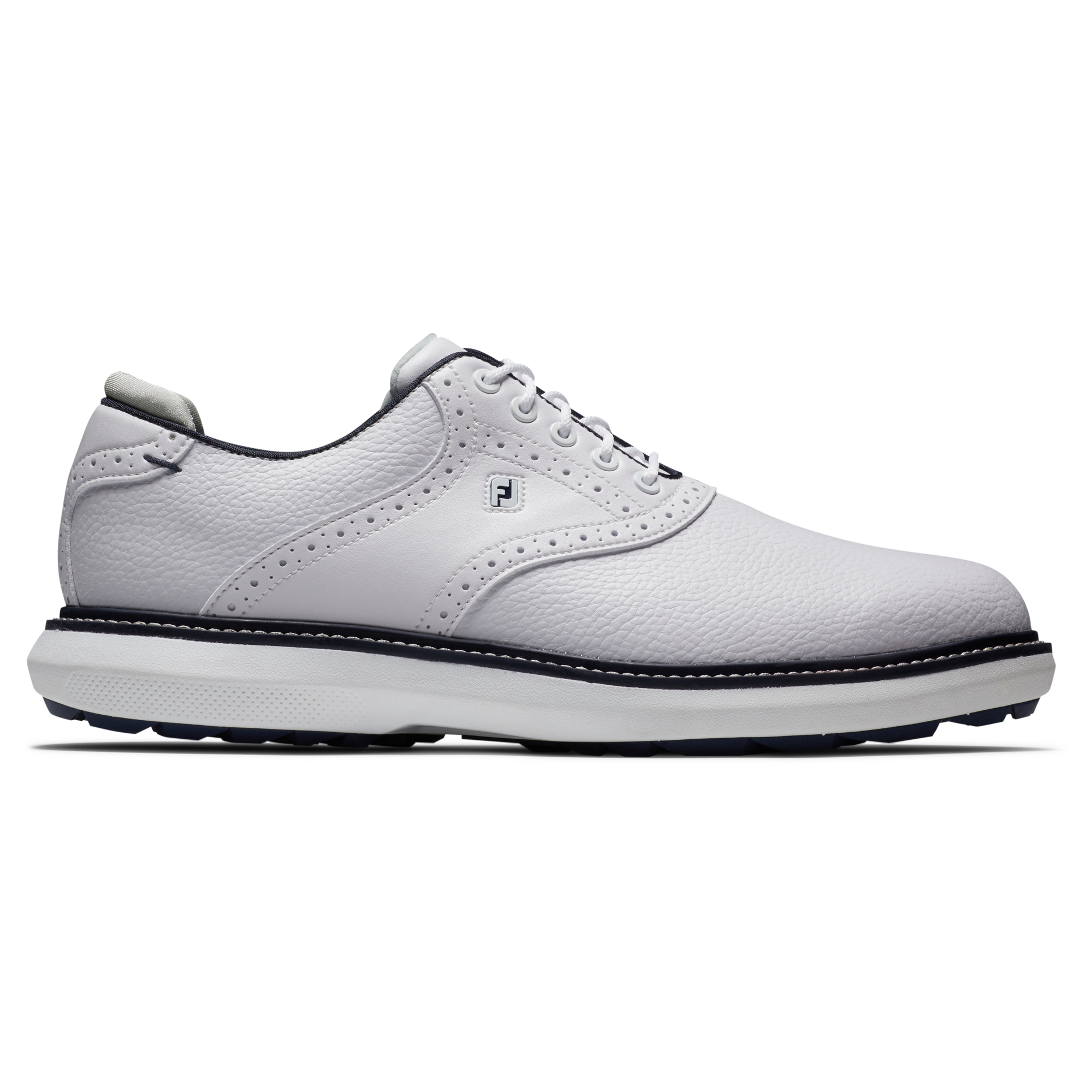 Traditions SL Men's Golf Shoe, White, 8 XW - FootJoy Spikeless