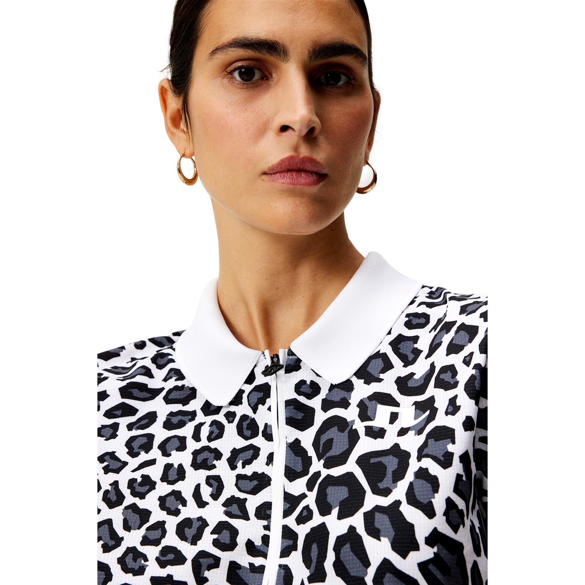 Violette Leopard Short Sleeve Polo Shirt