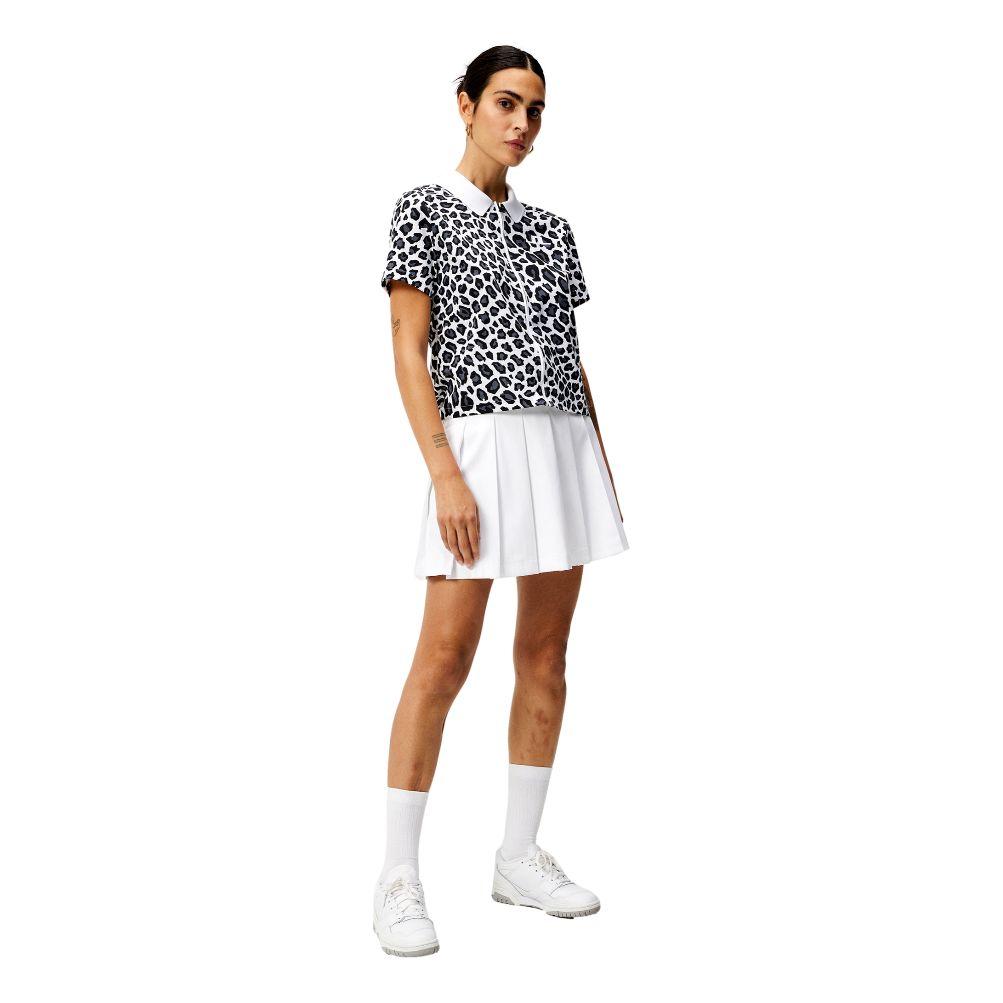 Violette Leopard Short Sleeve Polo Shirt