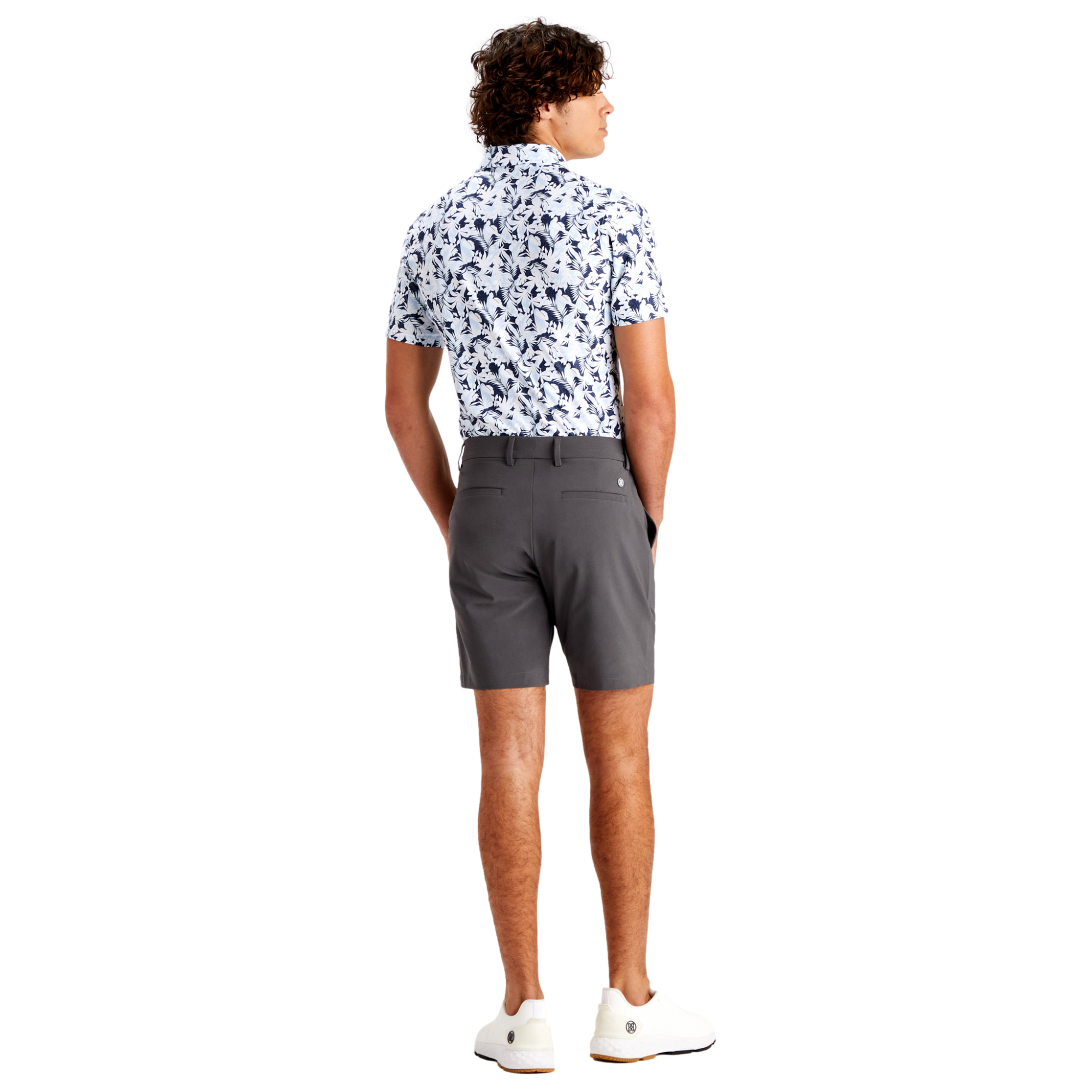 Palm Fronds Men's Short Sleeve Golf Polo Shirt
