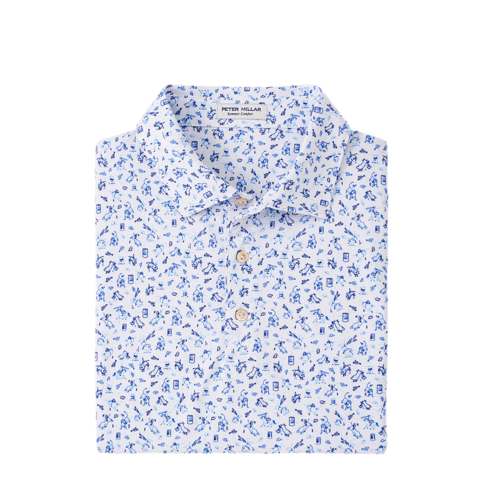 Rodeo Performance Mesh Men's Short Sleeve Golf Polo Shirt