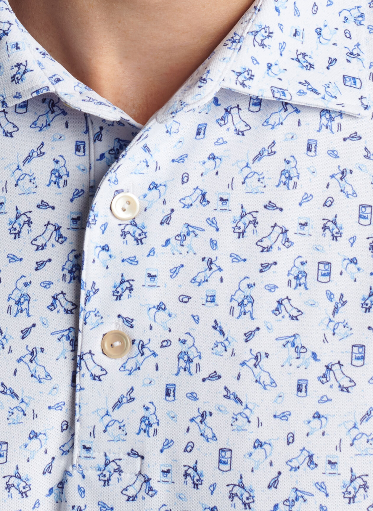 Rodeo Performance Mesh Men's Short Sleeve Golf Polo Shirt