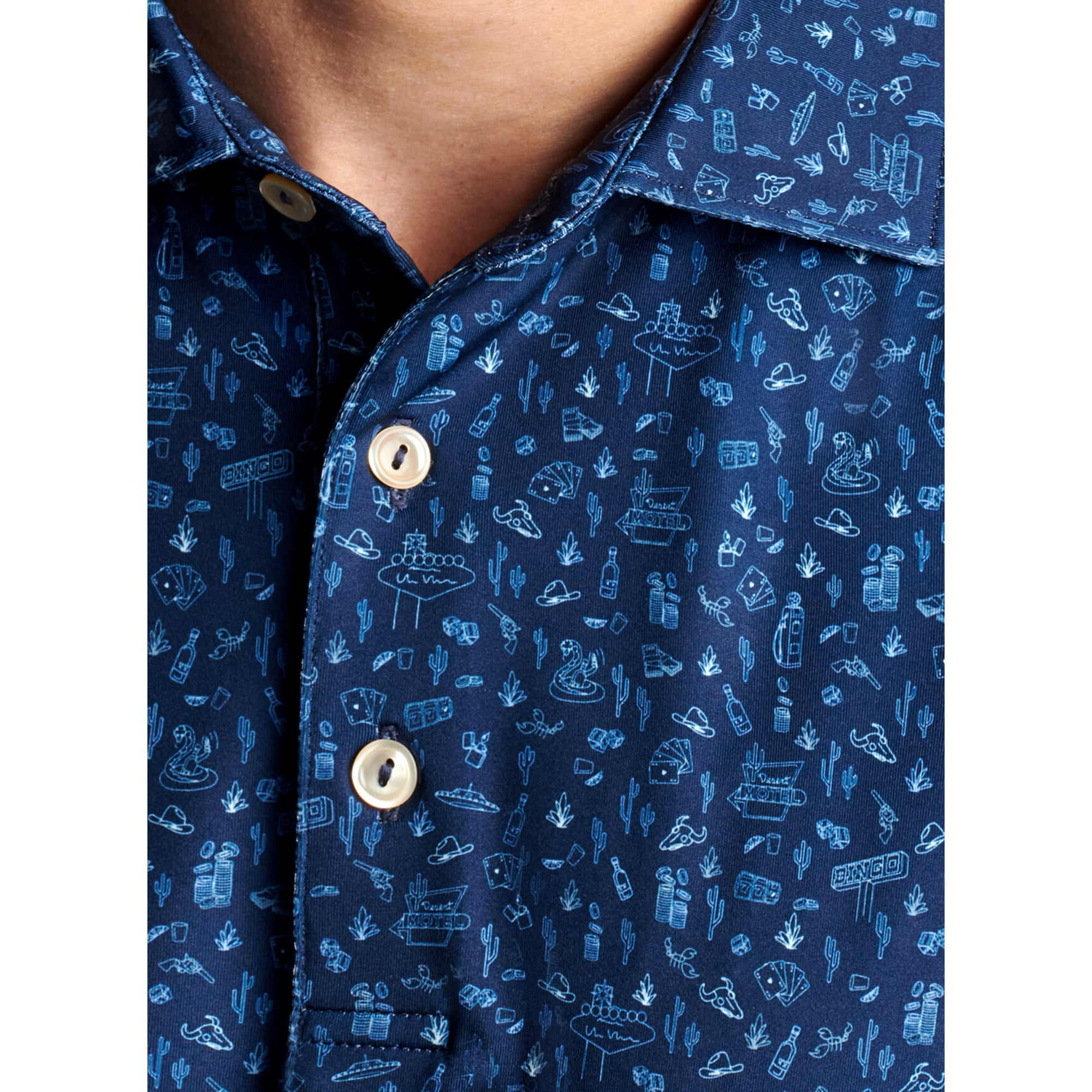 Badlands Bluff Performance Jersey Men's Short Sleeve Golf Polo Shirt