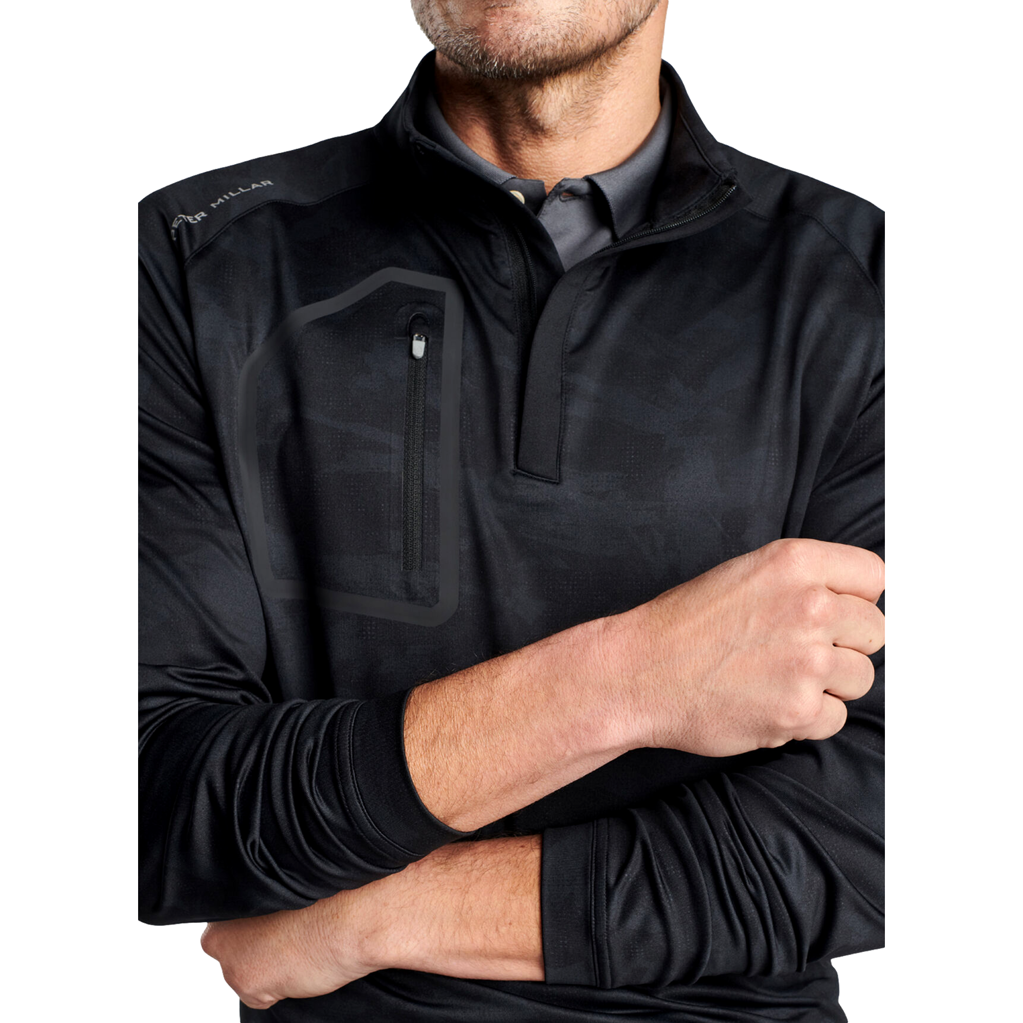 Forge Brushstroke Camo Performance Quarter-Zip