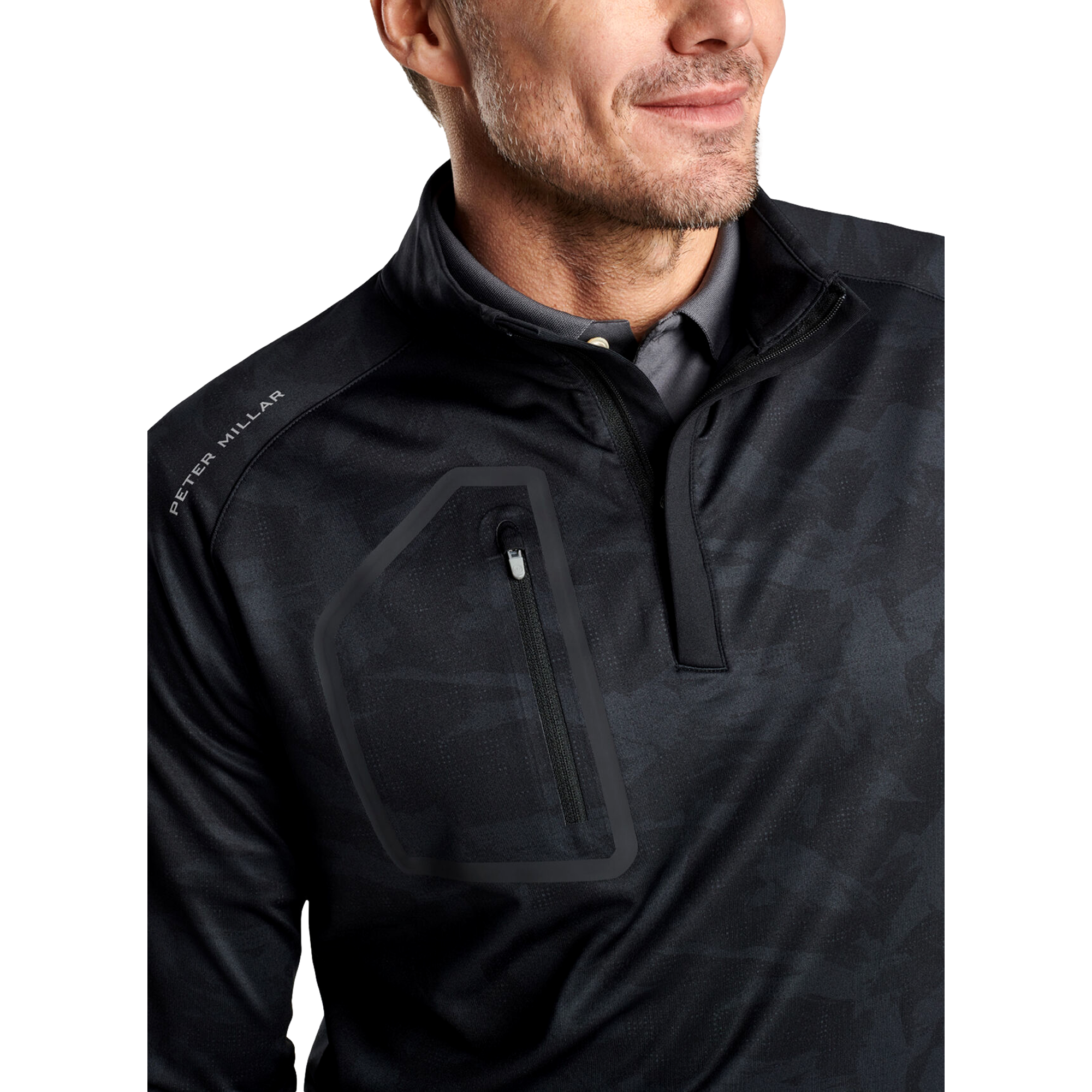 Forge Brushstroke Camo Performance Quarter-Zip