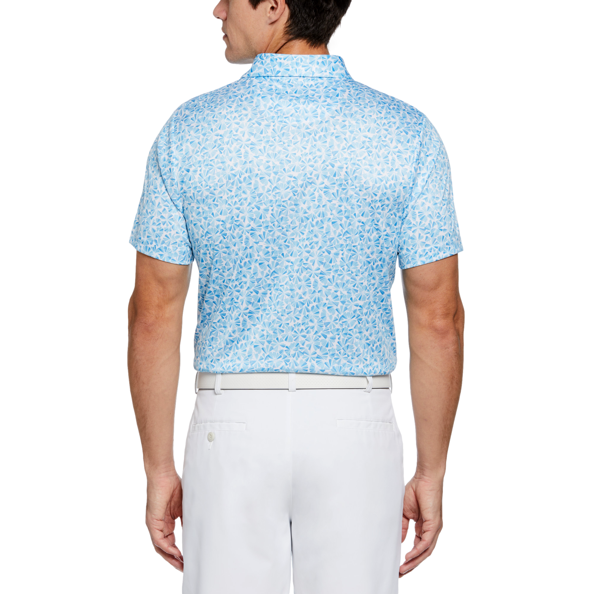 Organic Texture Print Men's Short Sleeve Golf Polo Shirt