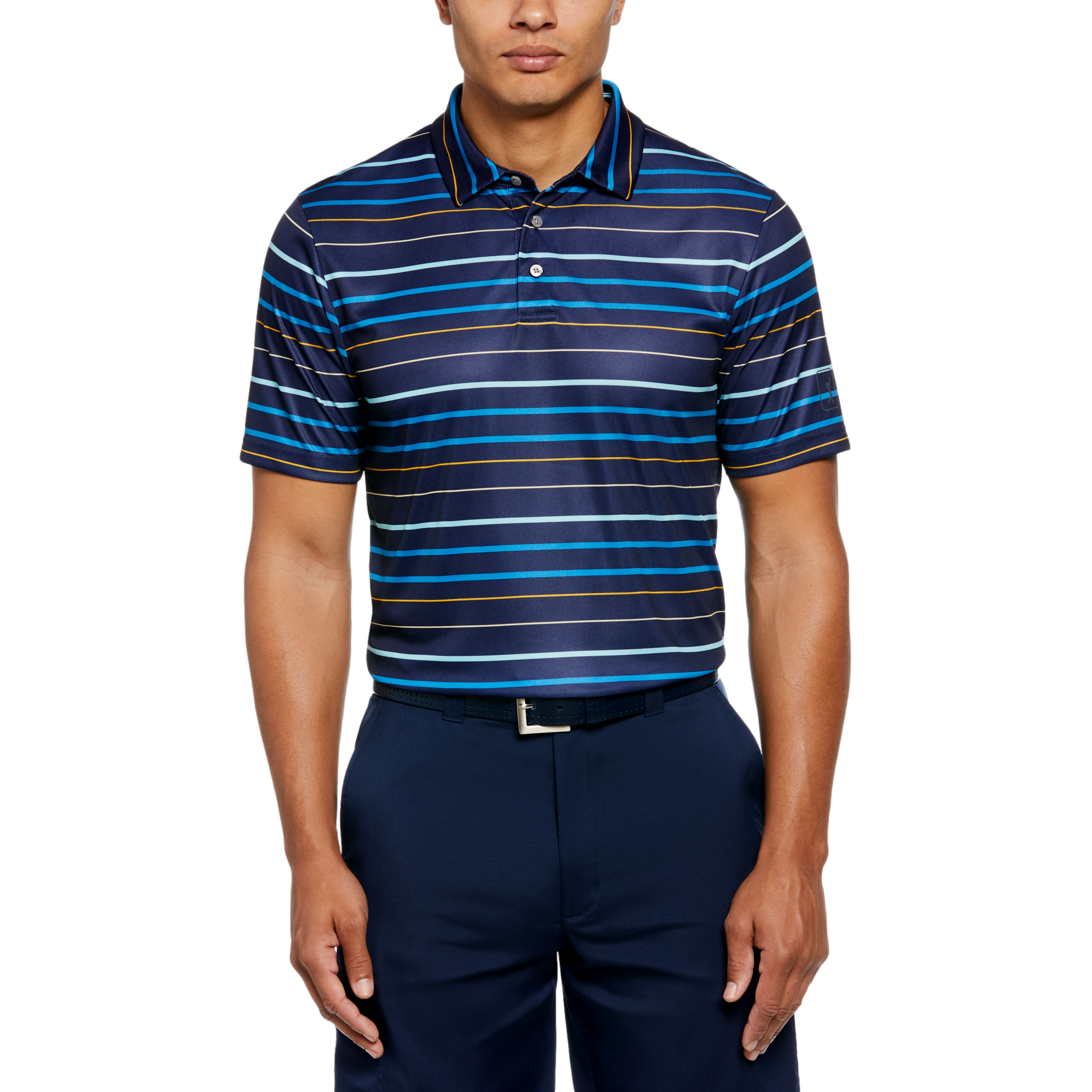 All Over Fine Line Golf Polo