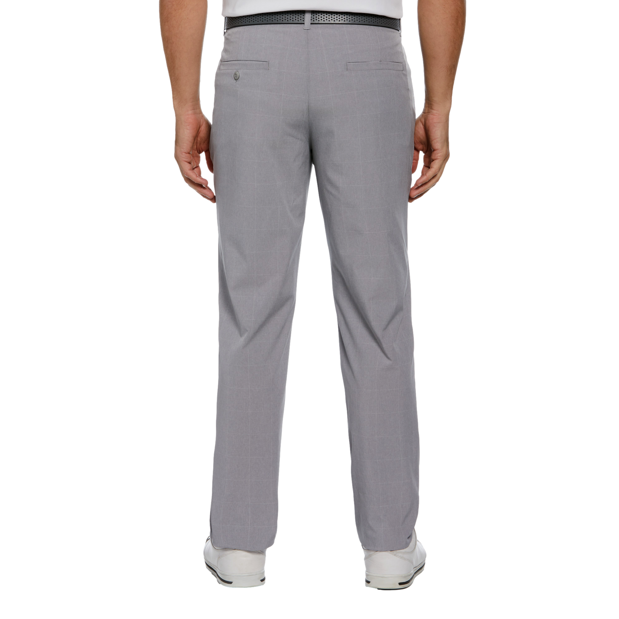 Flat Front Windowpane Plaid Golf Pant