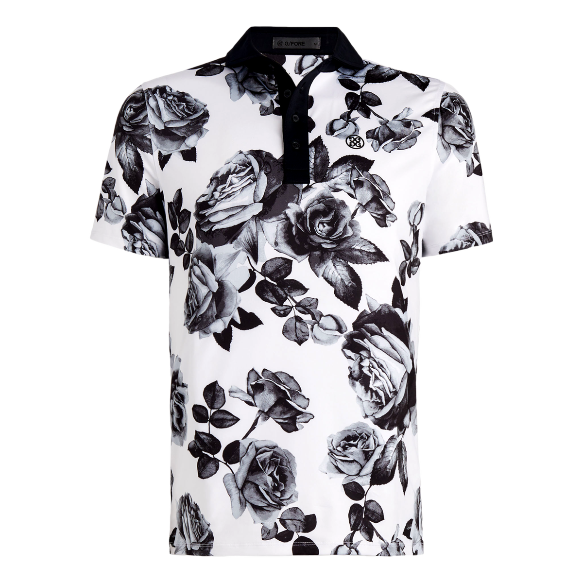 Star Dust Tech Jersey Modern Spread Collar Banded Men's Short Sleeve Golf Polo Shirt