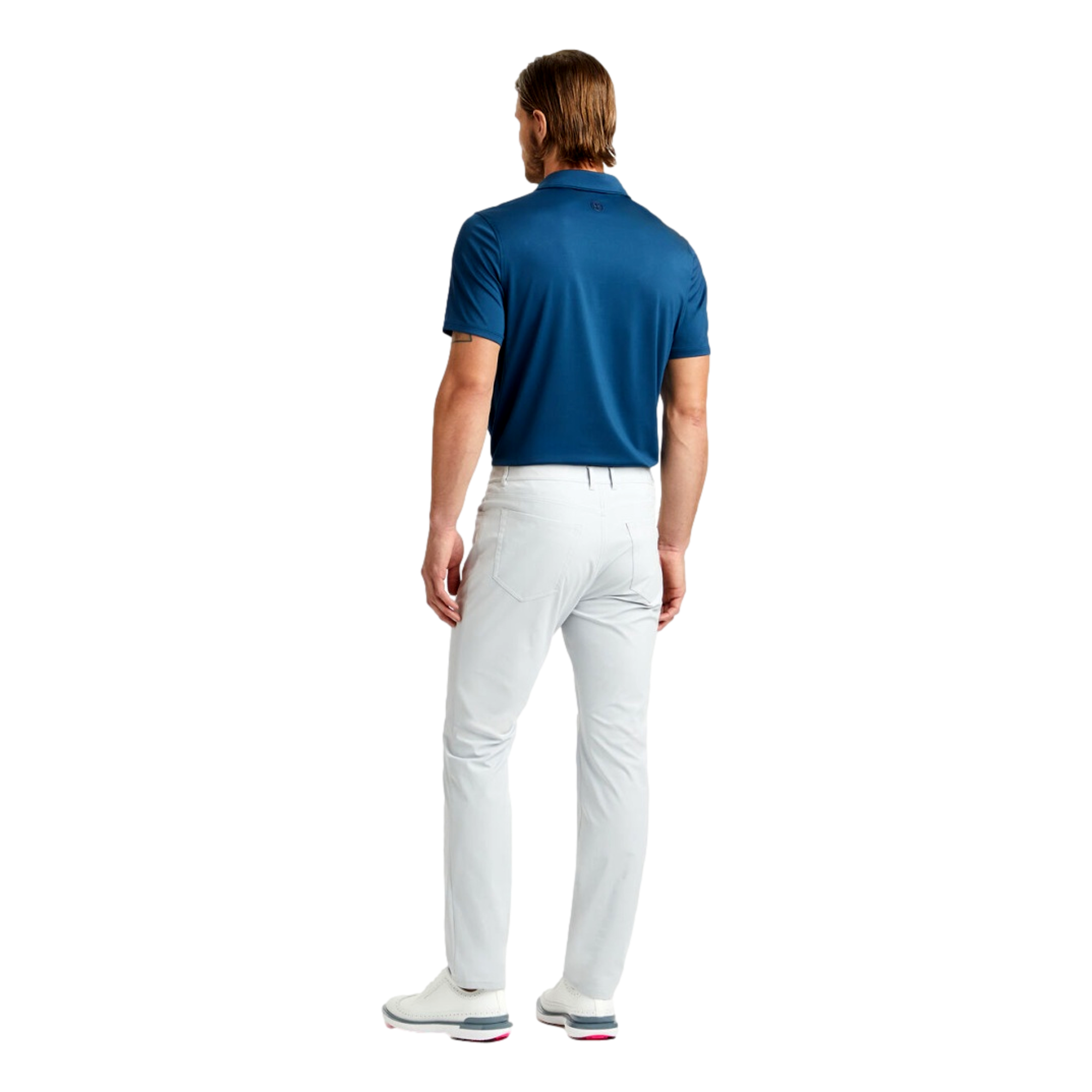 Embroidered Skull & Tee Tech Jersey Golf Polo