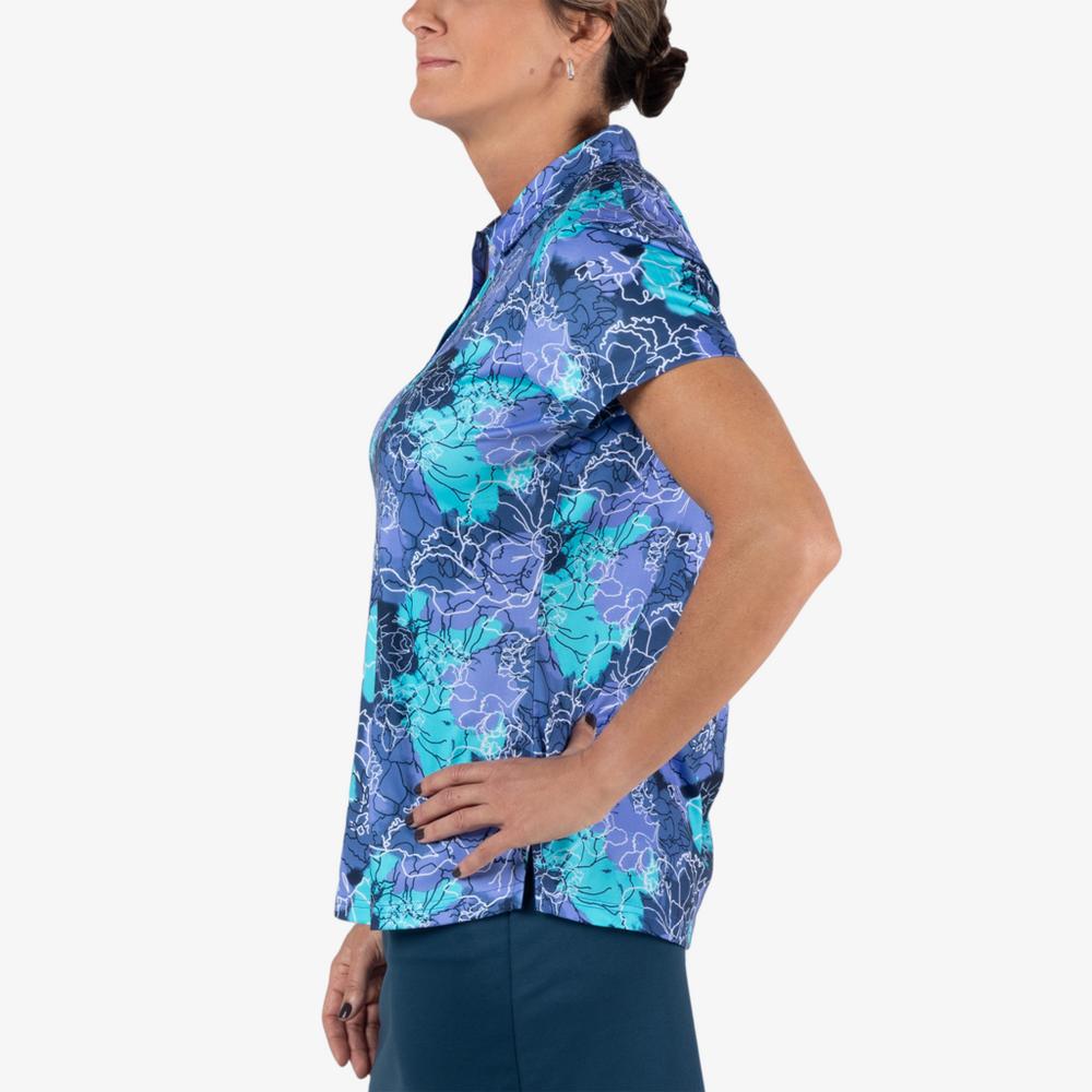 Floral Short Sleeve Polo Shirt