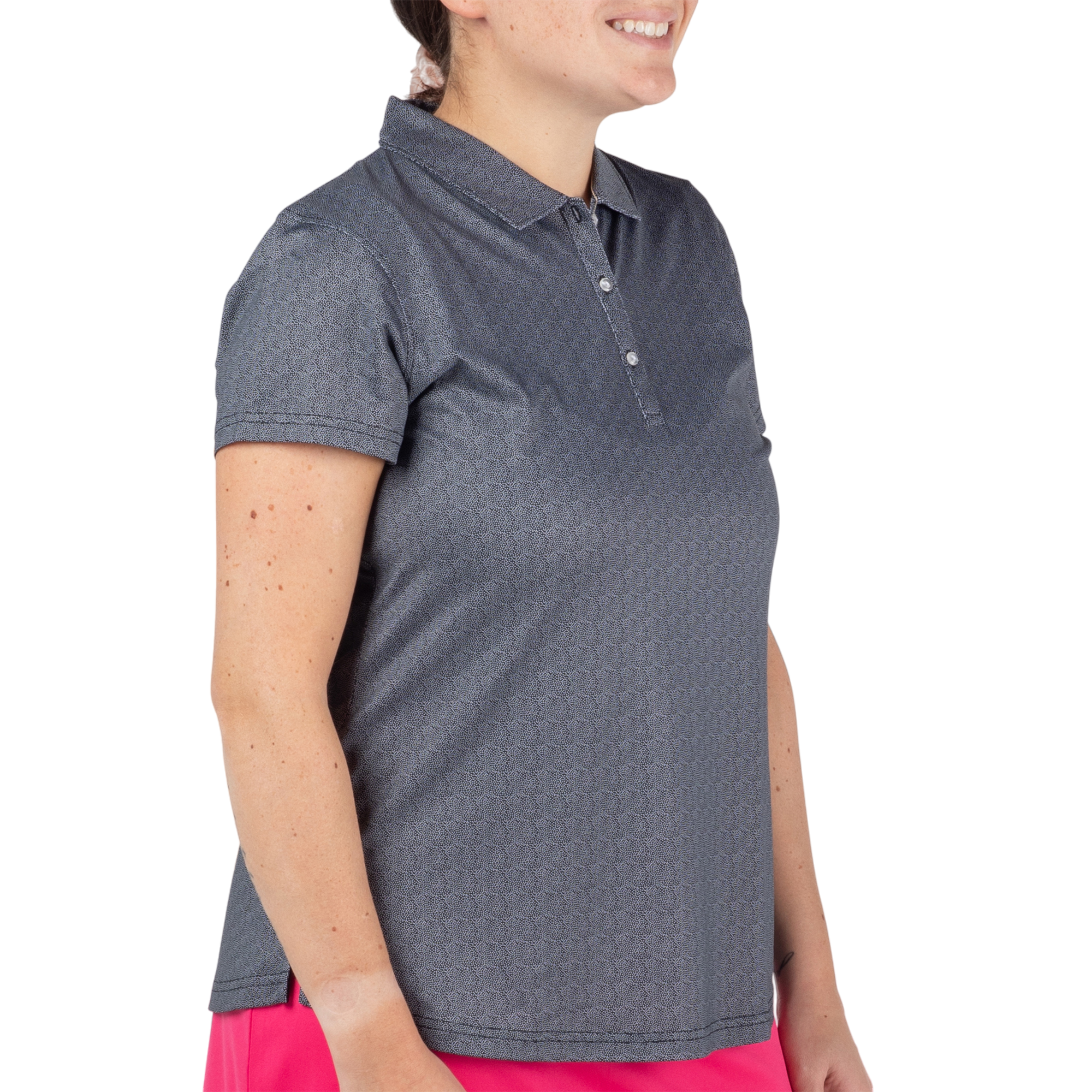 Polka Dot Short Sleeve Polo Shirt