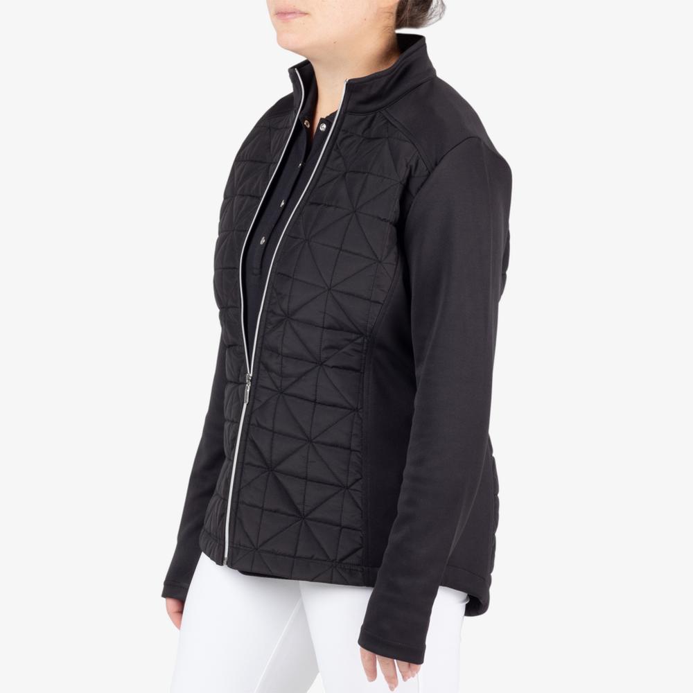 Mixed Media Quilted Full Zip Jacket