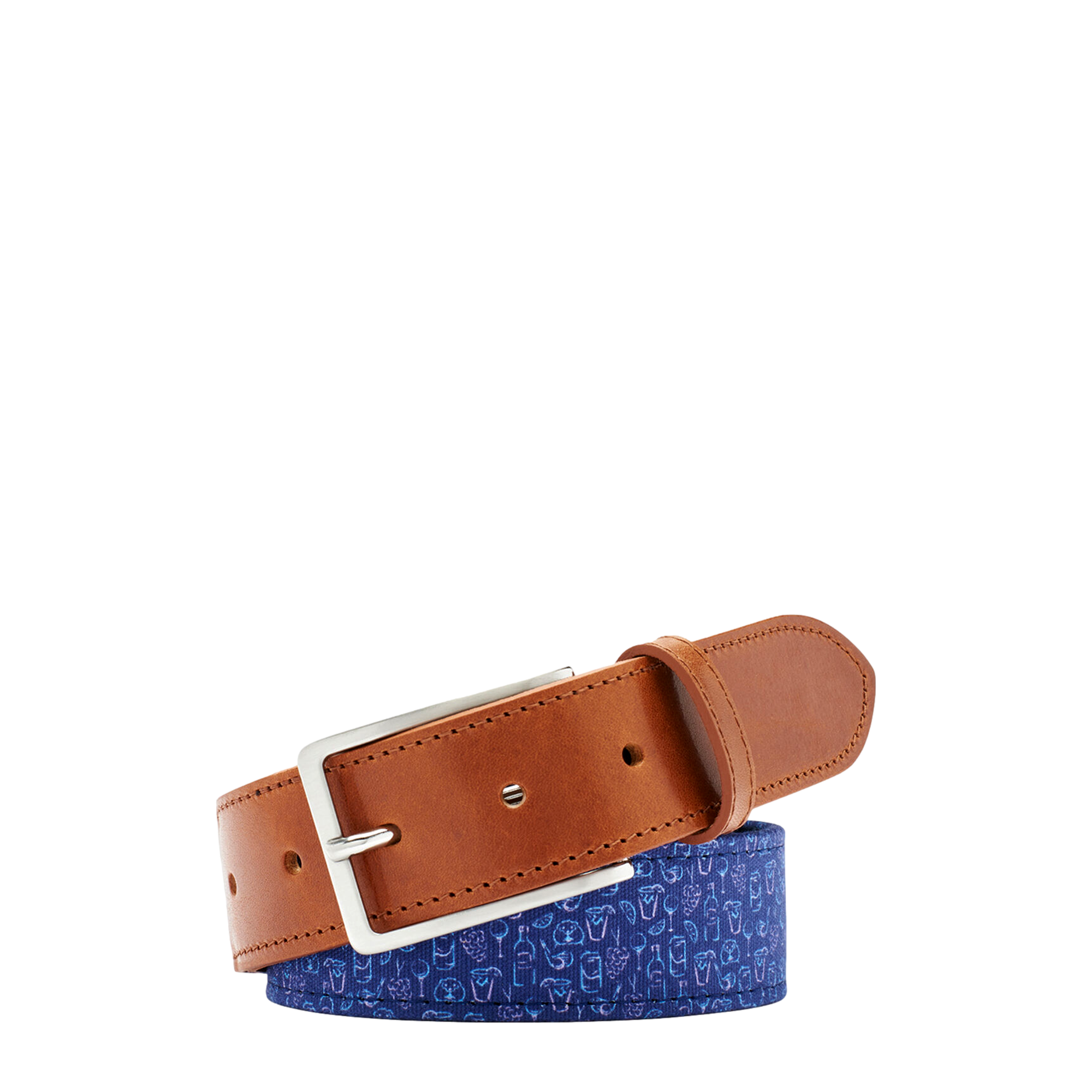 アパルトモン☆GOOD GRIEF★GG printed Belt Mulligan Blue - Embrossed Pattern Leather Belt – Mad Golfer