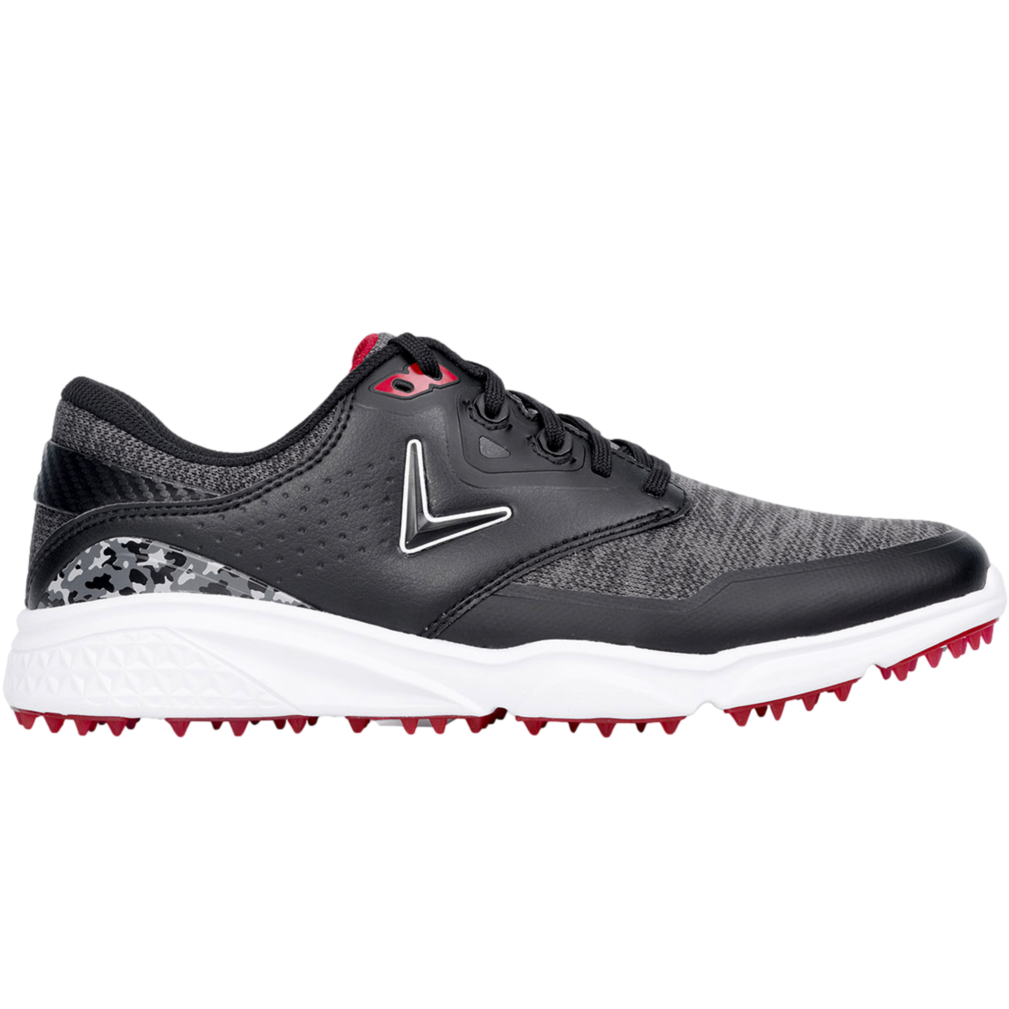 Coronado v3 SL Men's Golf Shoe, Black/Red, 9 M - Callaway Spikeless