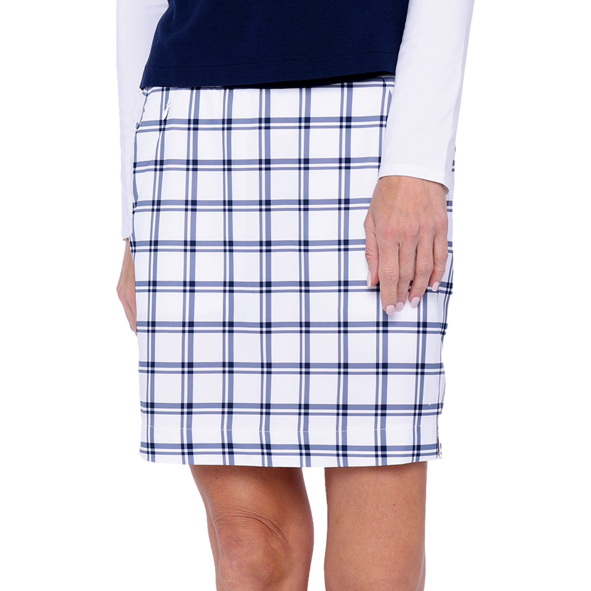 Longline Plaid Woven Women's 18" Golf Skort
