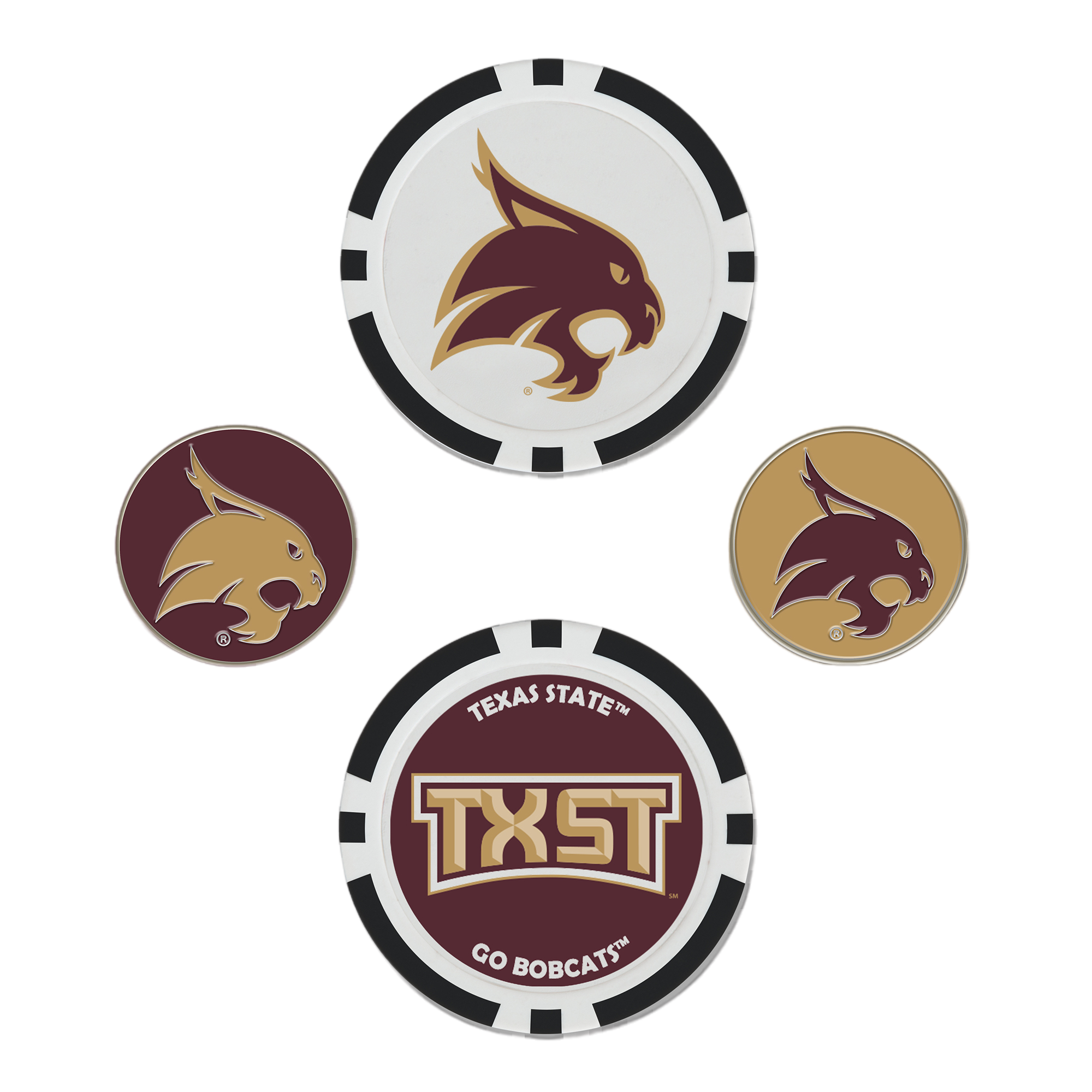 Texas State Bobcats Ball Marker Set