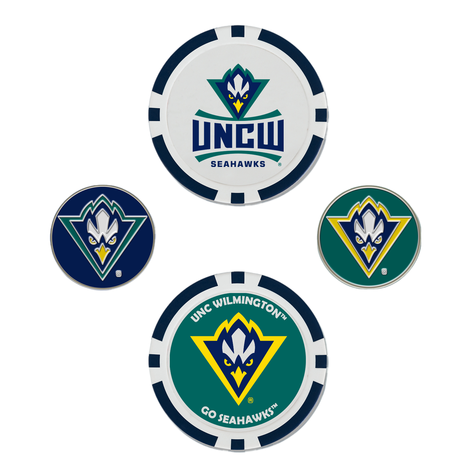 North Carolina Wilmington Seahawks Ball Marker Set