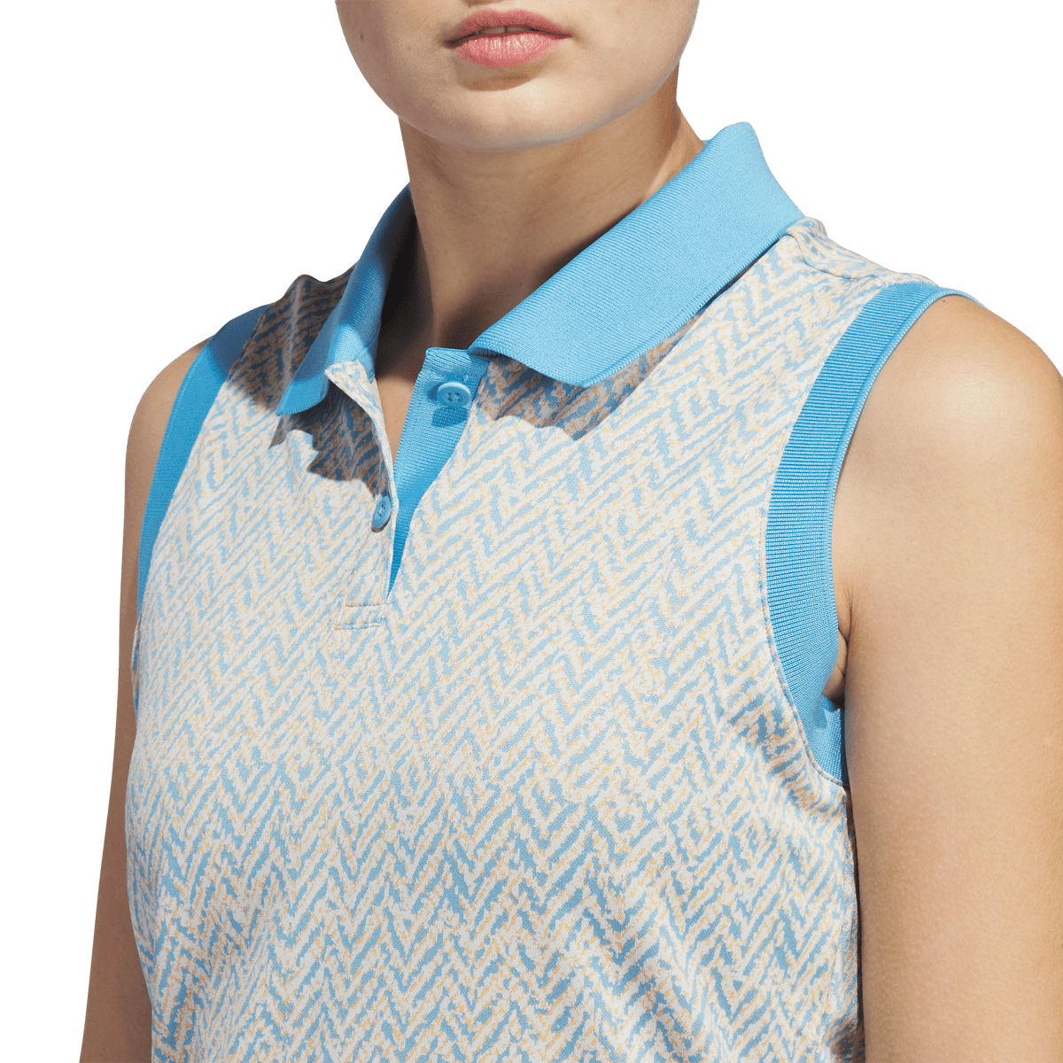 Ultimate365 Jacquard Sleeveless Polo Shirt