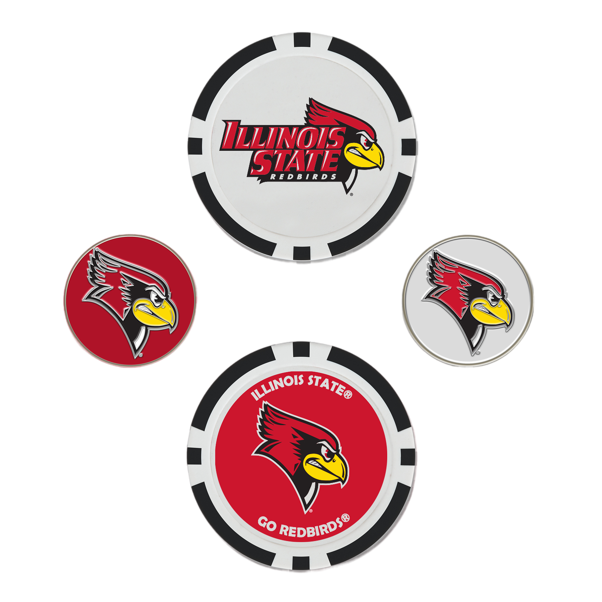 Illinois State Redbirds Ball Marker Set