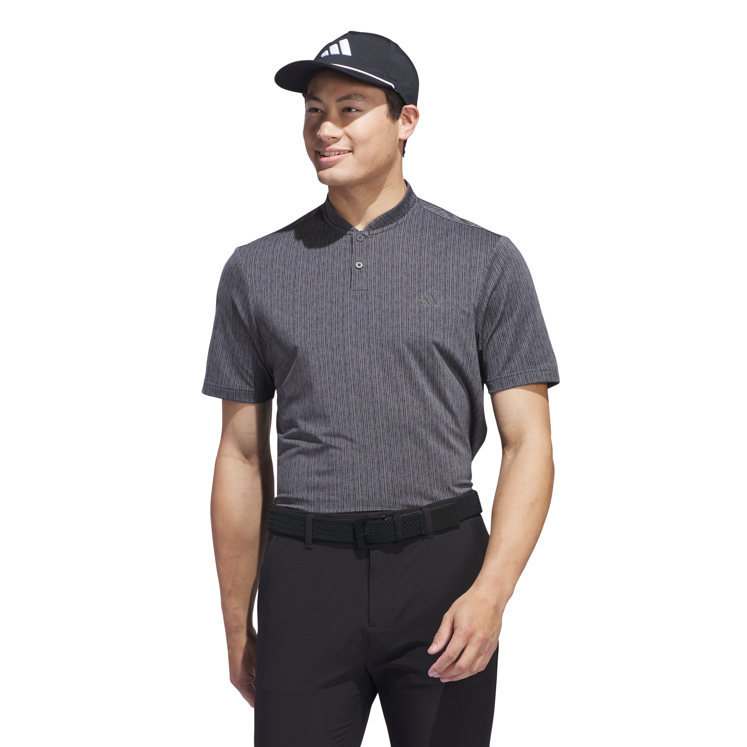 adidas Ultimate365 Allover Print Golf Polo Shirt, Grey