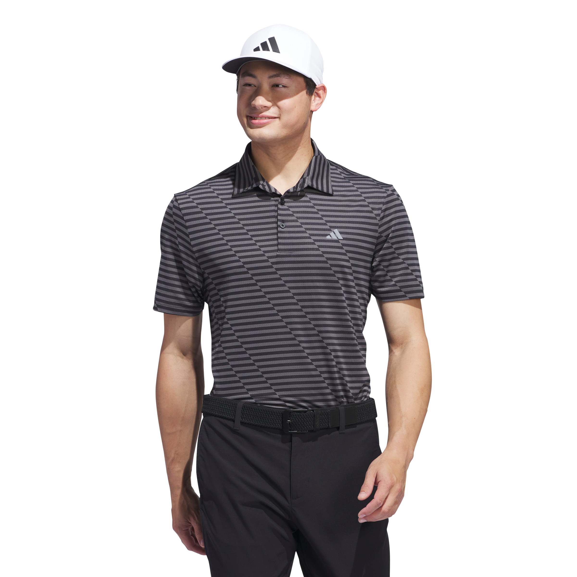 adidas Ultimate365 Mesh Print Polo, Black