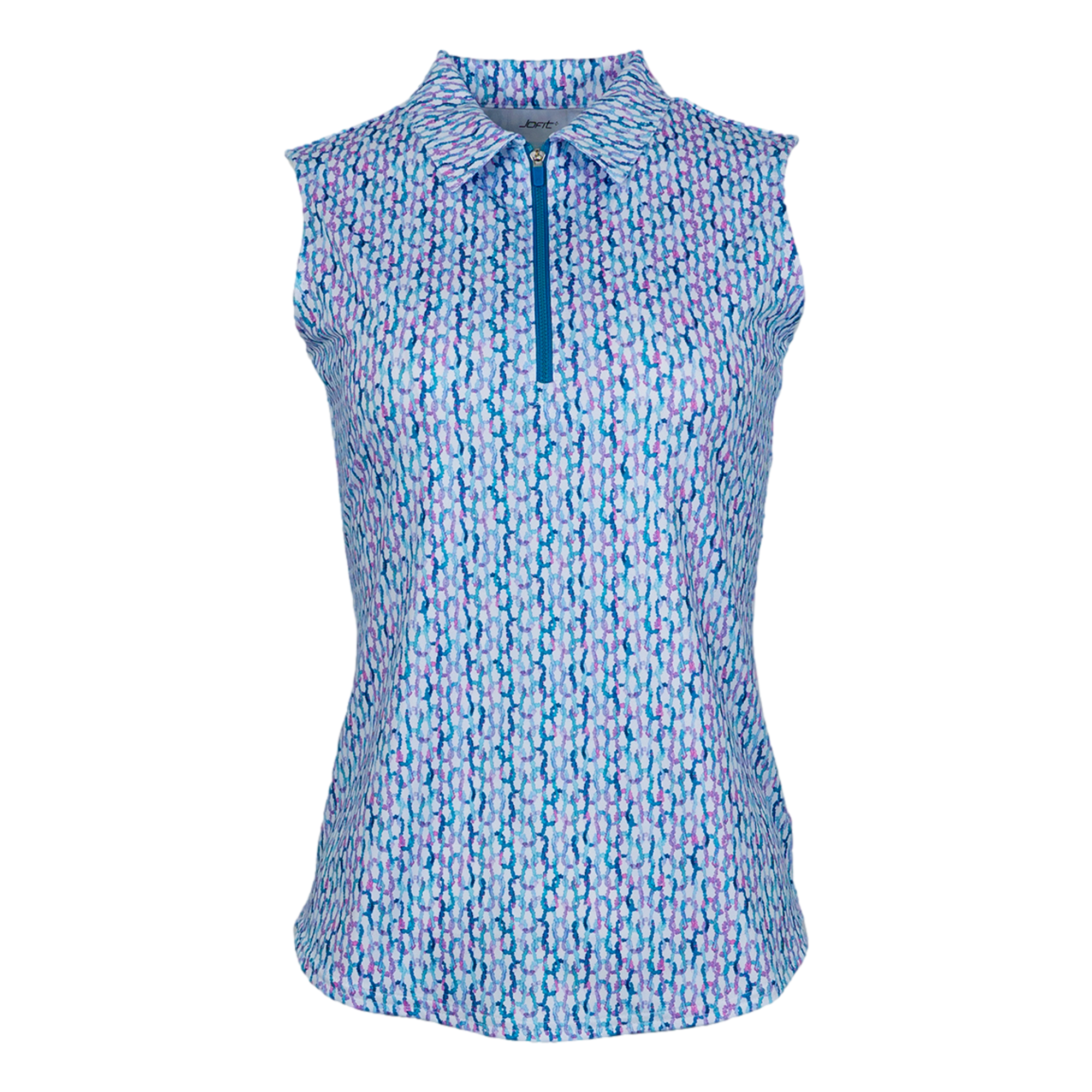 Chain Link Sleeveless Polo Shirt