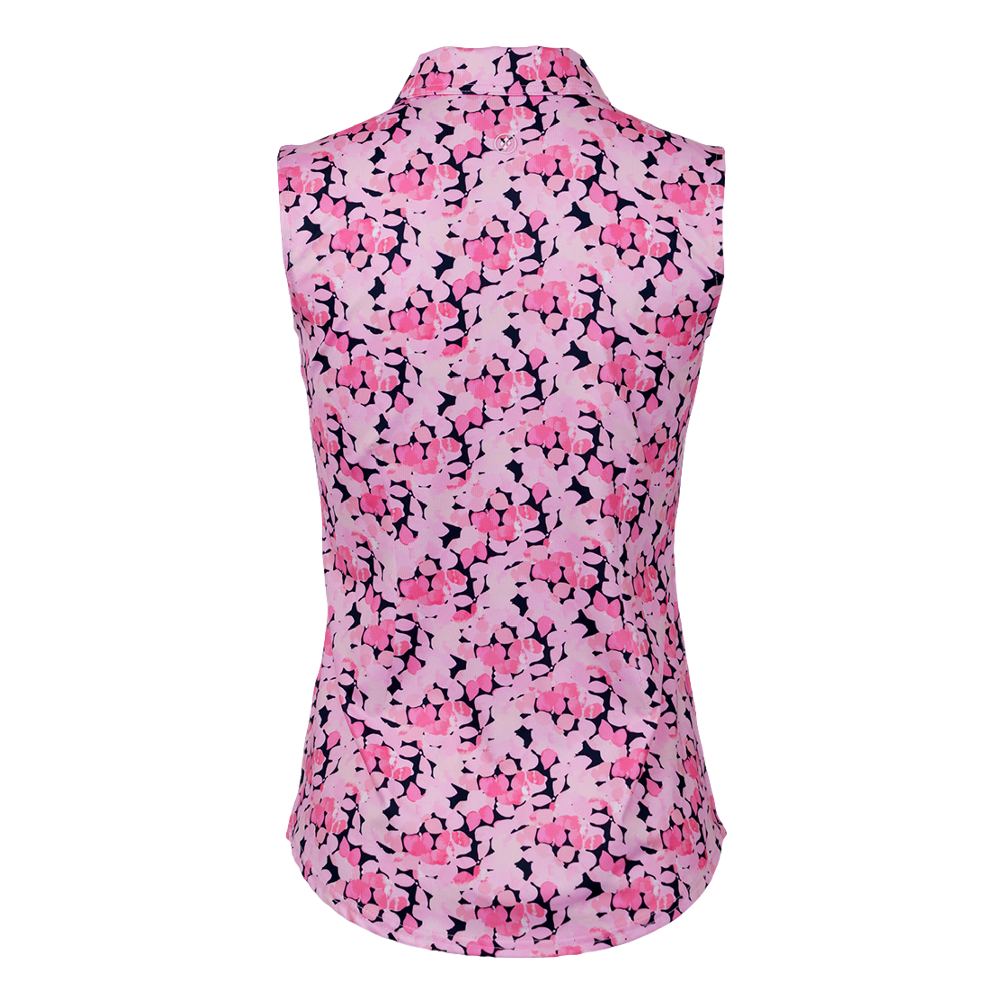 Floral Women's Sleeveless Golf Polo Shirt