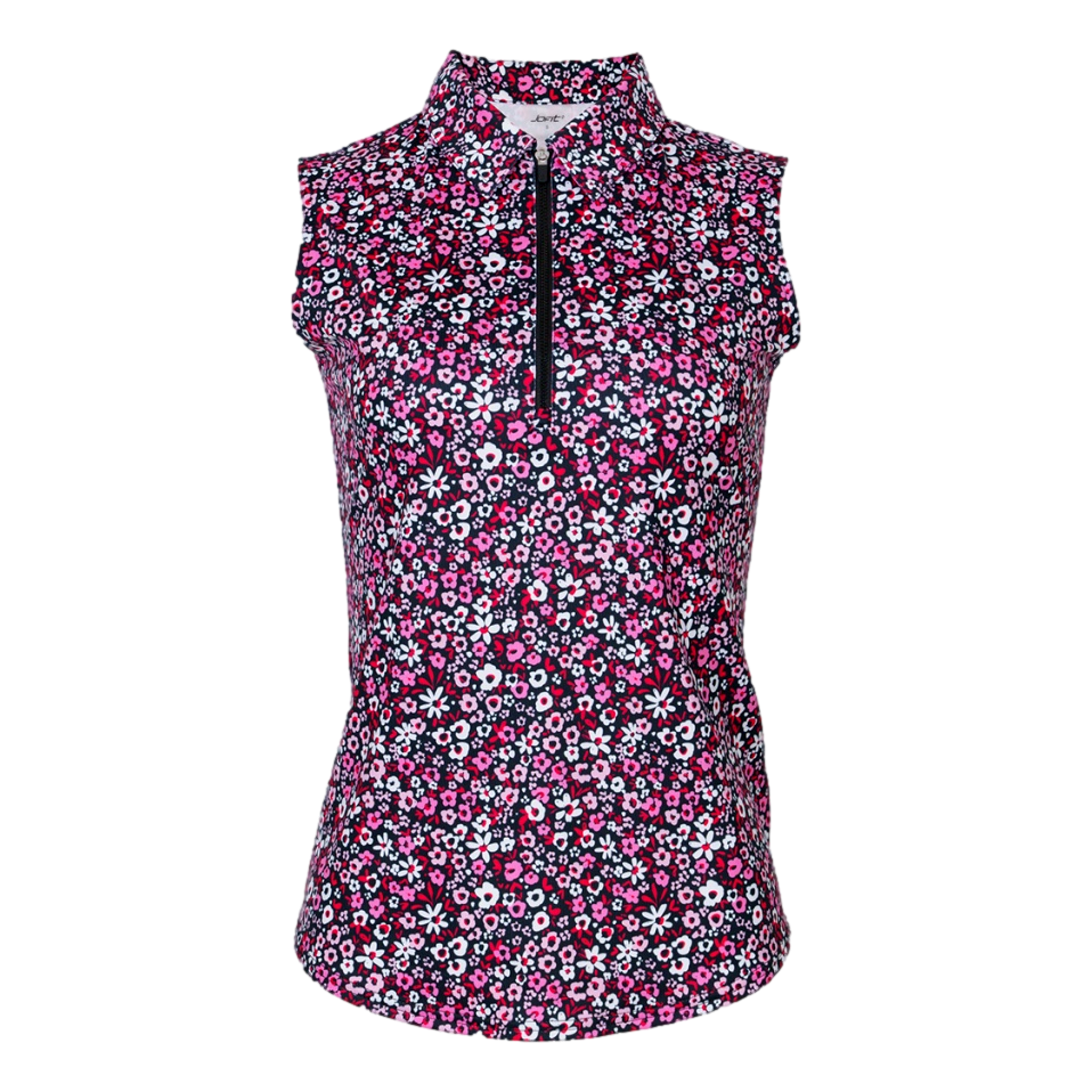 Blissful Floral Women's Sleeveless Golf Polo Shirt