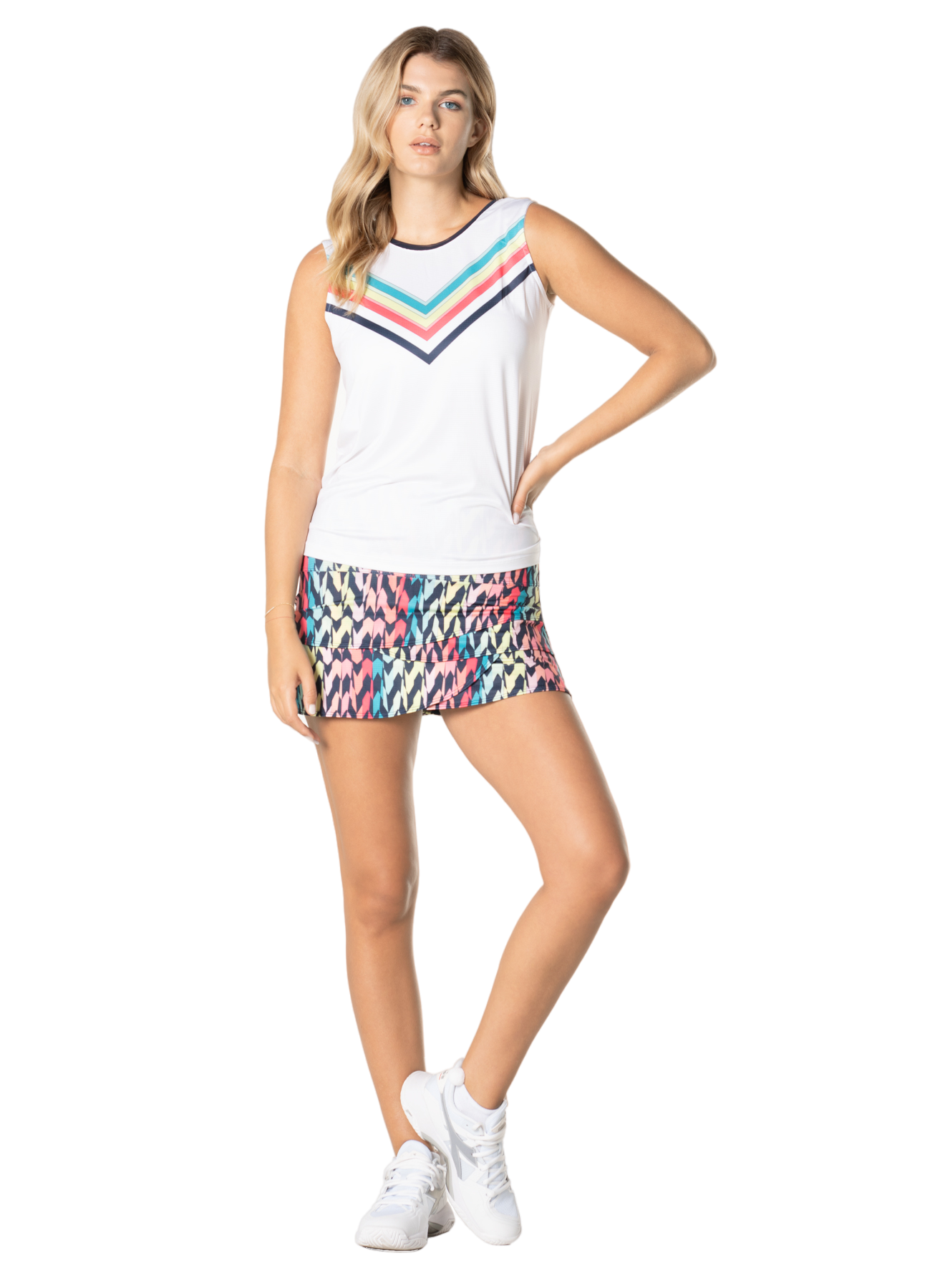 Lucky in Love Parallels Tie Back Tank Top | PGA TOUR Superstore