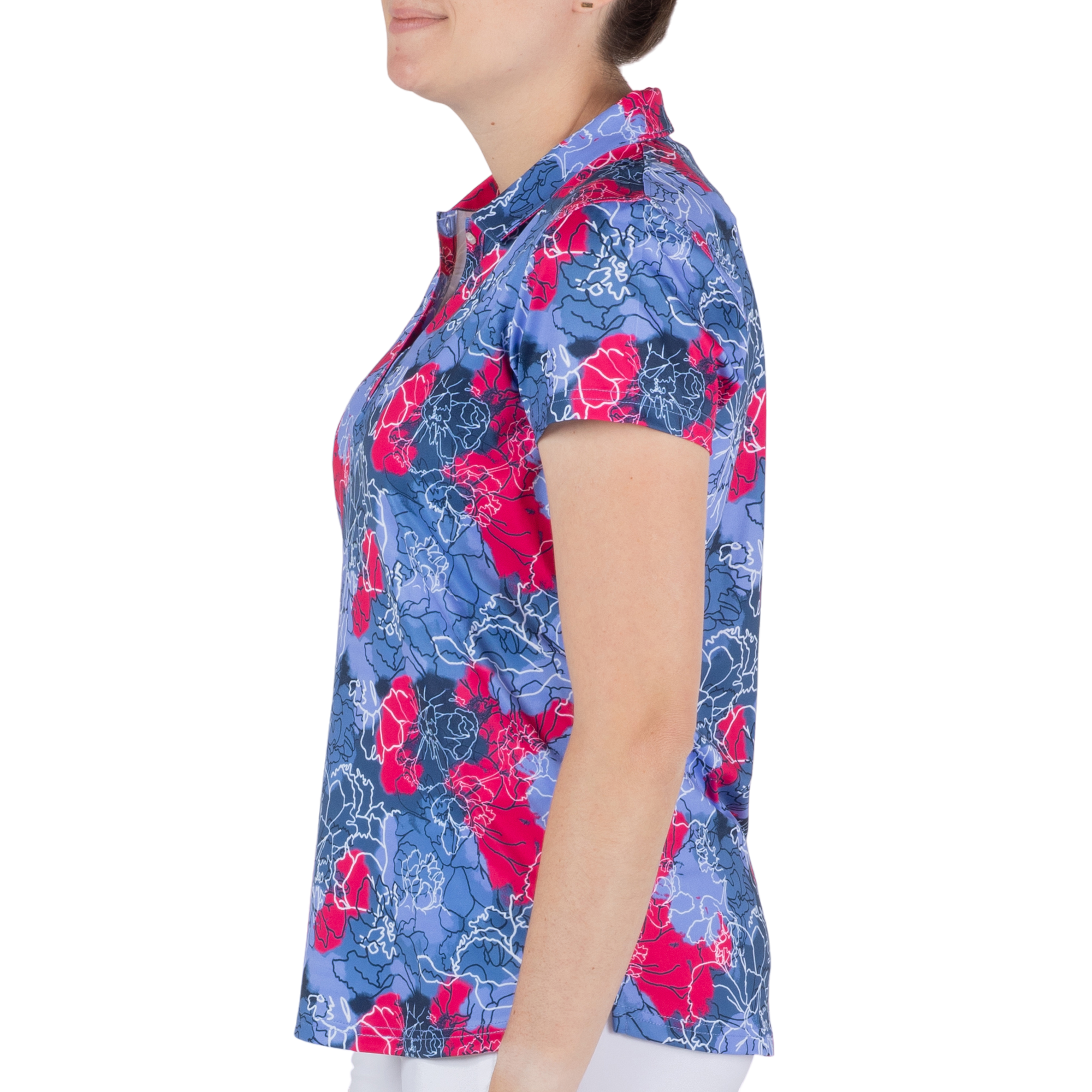 Floral Short Sleeve Polo Shirt