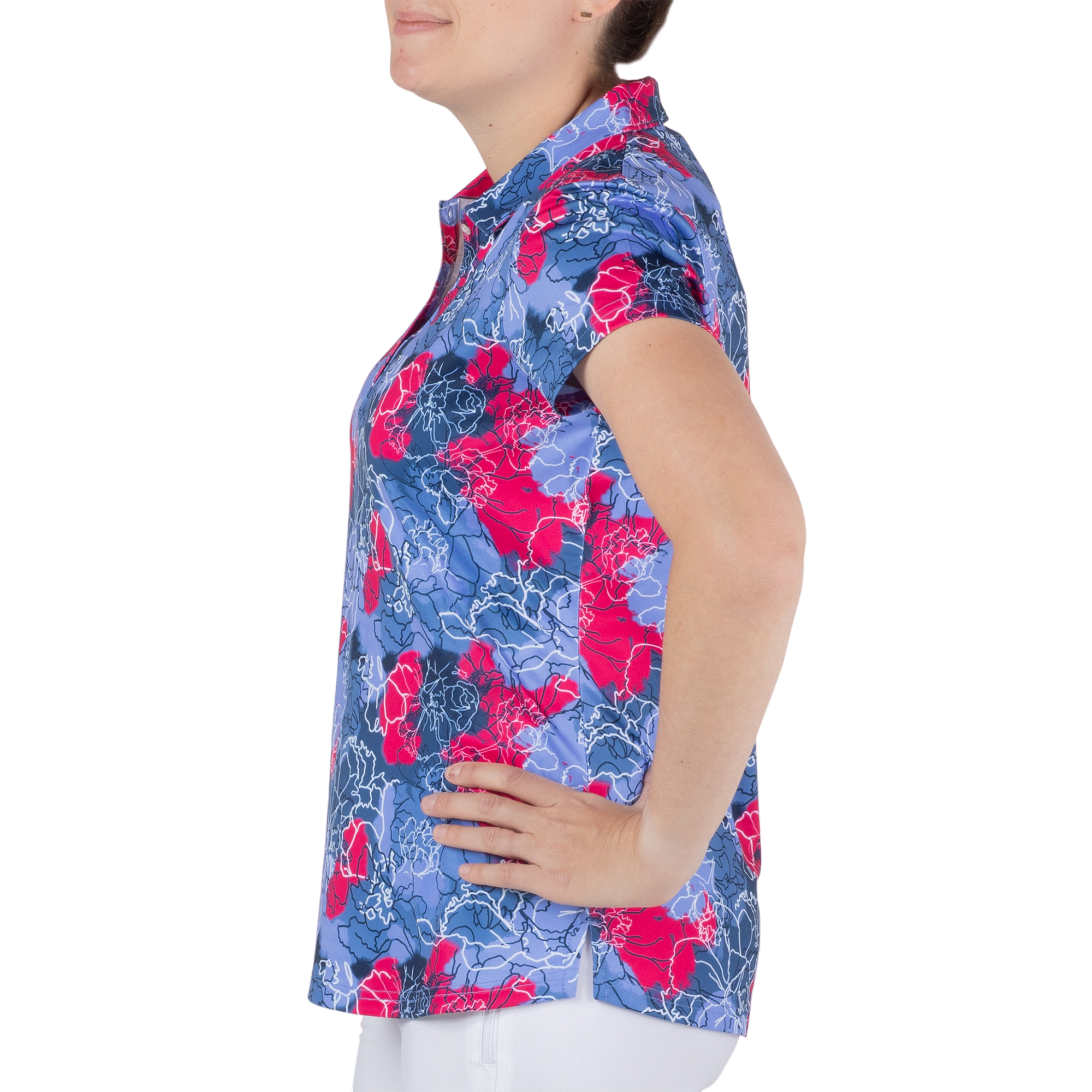 Floral Short Sleeve Polo Shirt