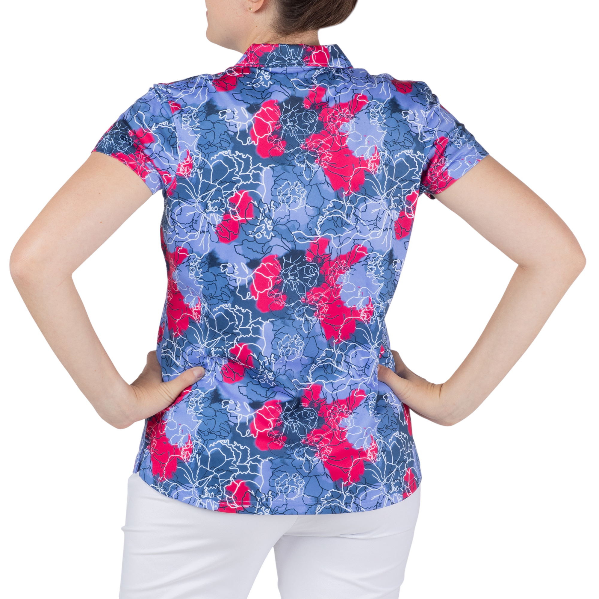 Floral Short Sleeve Polo Shirt