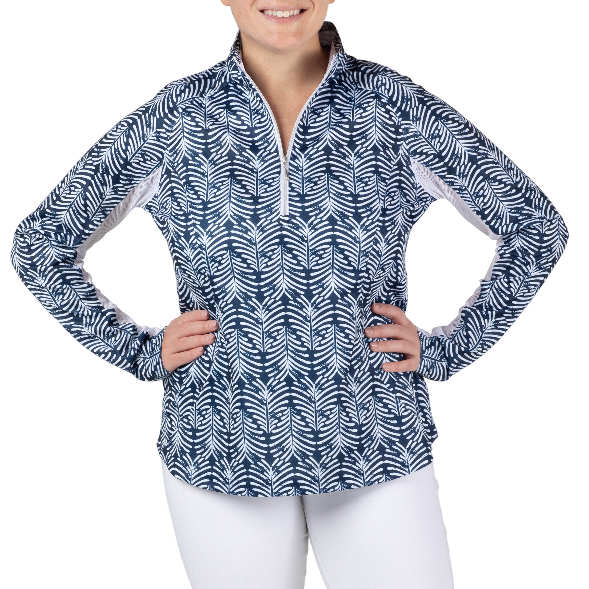 Abstract Geo Quarter Zip Pull Over