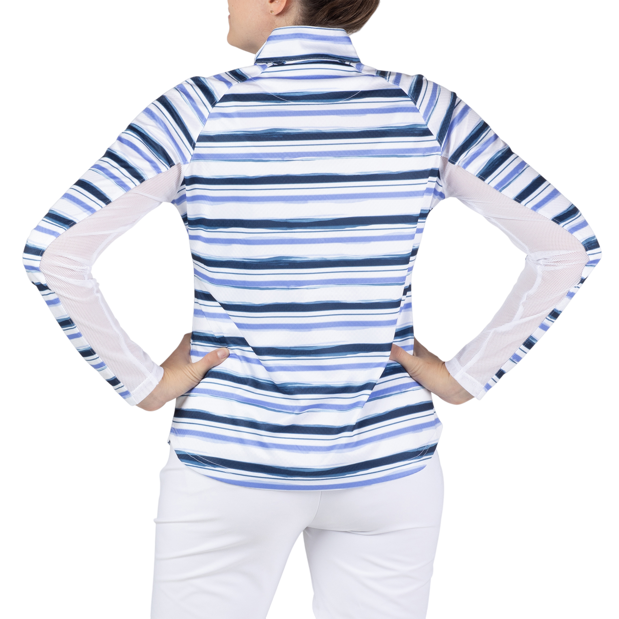 Striped Quarter Zip Pull Over
