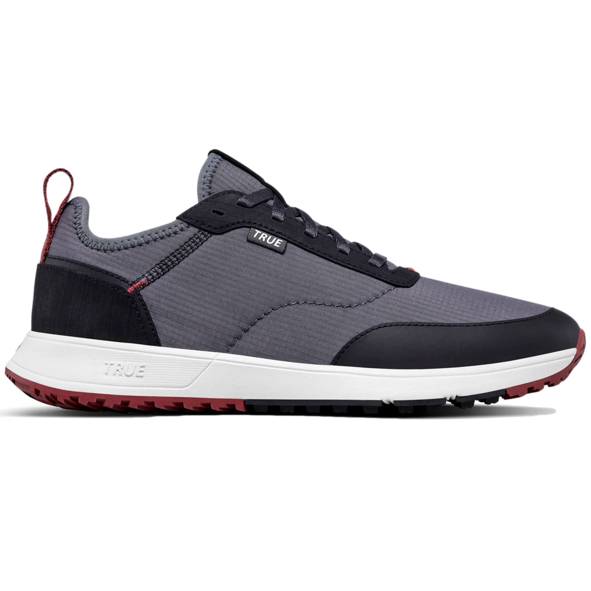 All Day Ripstop V2 Men's Golf Shoe, Black/Grey, 12 M - TRUE Linkswear Spikeless