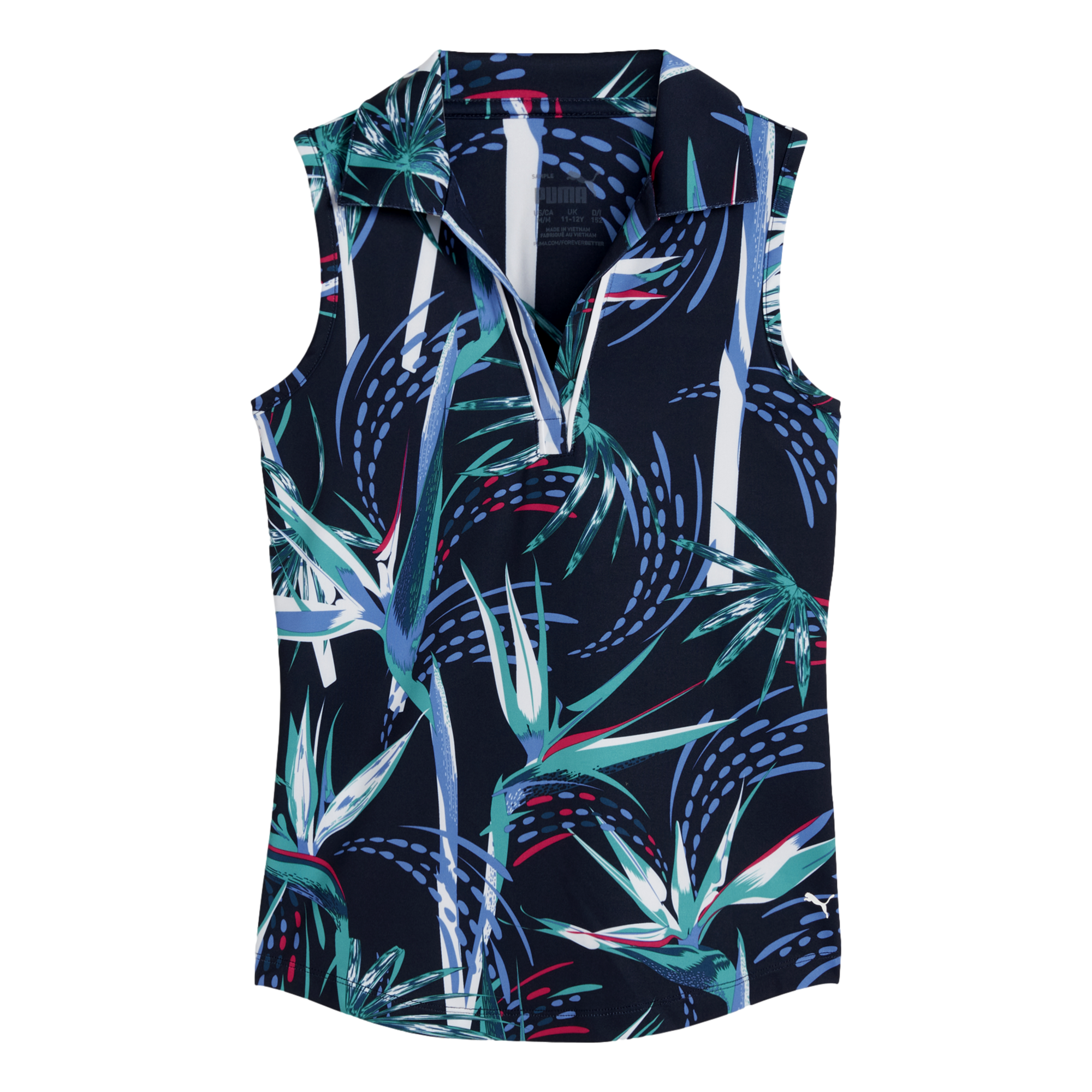 Girls Paradise Sleeveless Polo Shirt