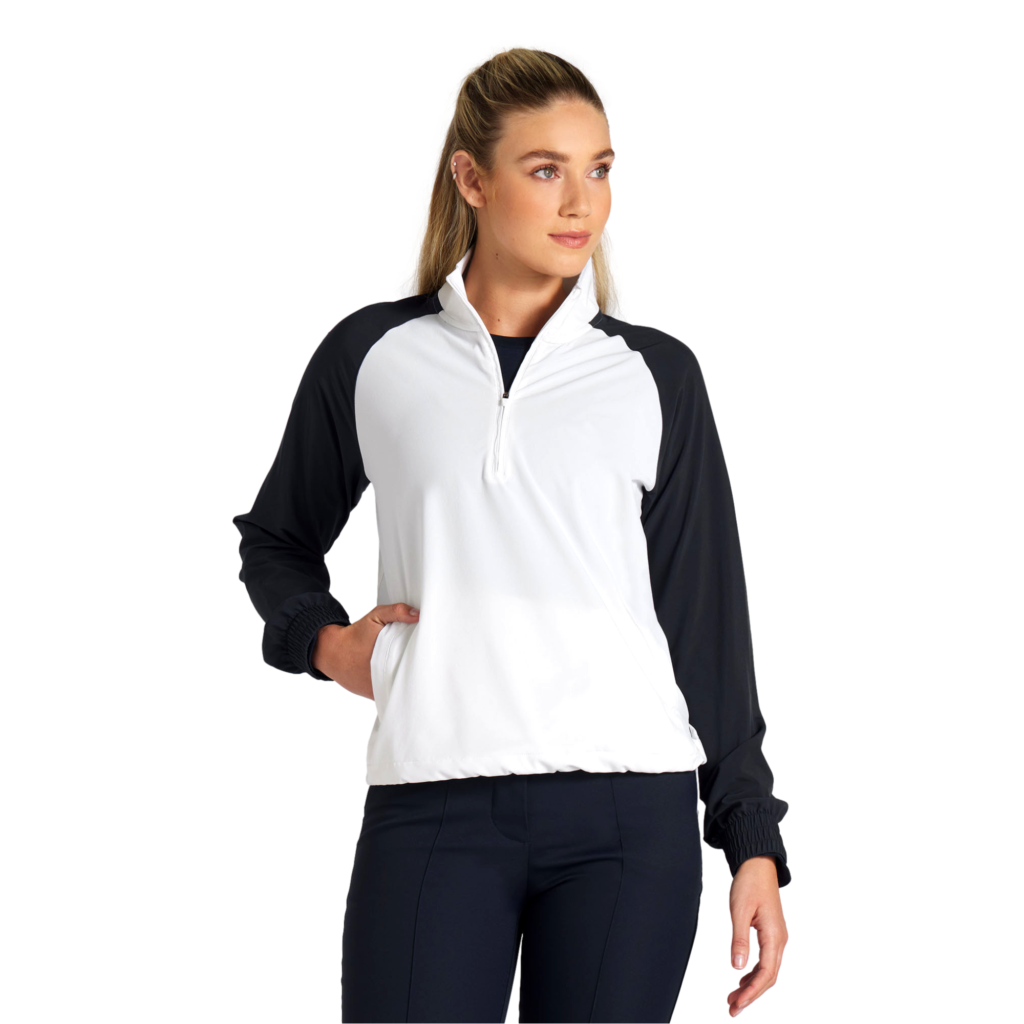 Lightweight Colorblock Quarter Zip Pull Over