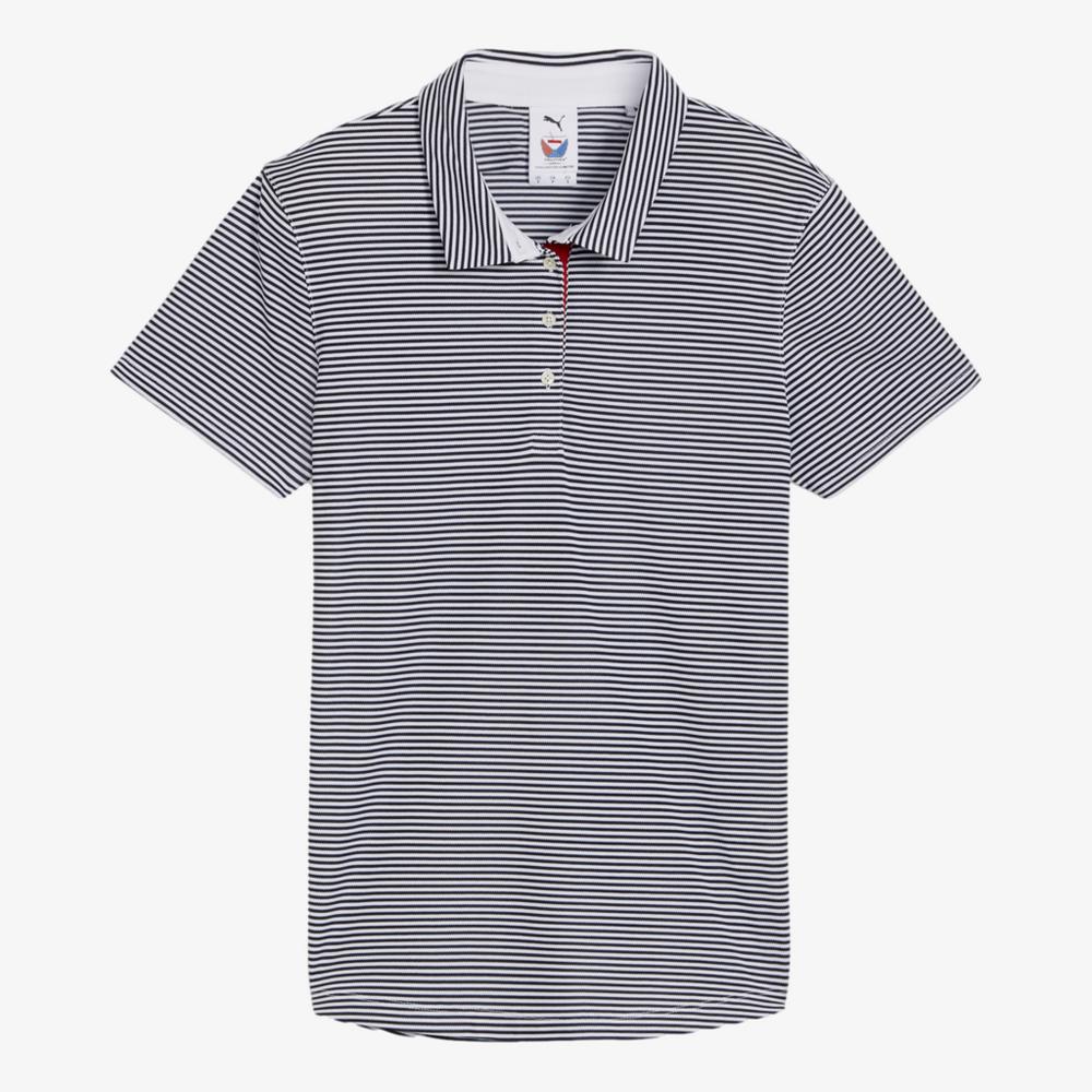 Volition Pique Striped Short Sleeve Polo Shirt