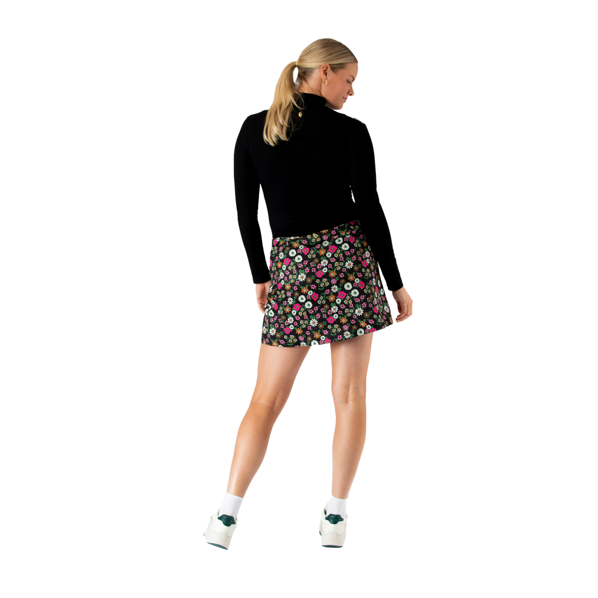 Blaire Floral Poppies Women's 16" Golf Skort